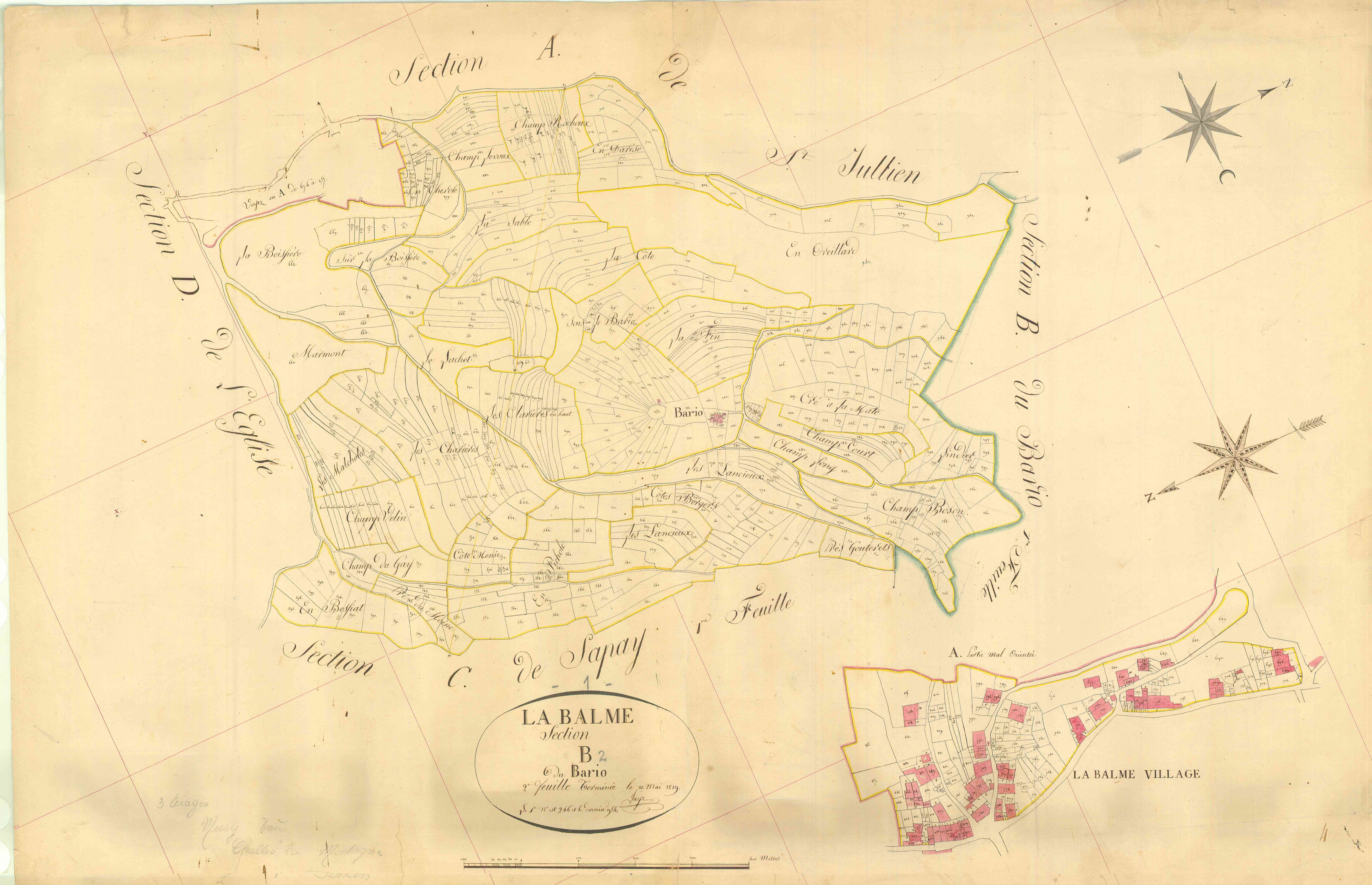 Labalme - 3 P 6680 - 3 P 6680 -  Feuille 2  (1819)
