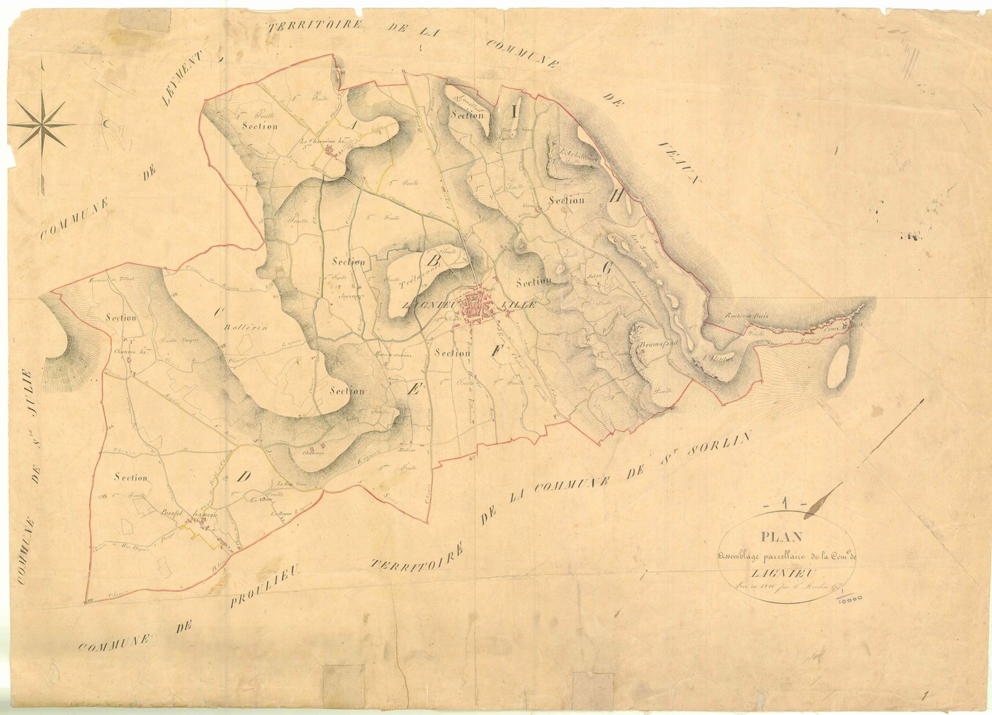 Lagnieu - 3 P 6702 - 3 P 6702 -  Tableau d'assemblage  (1826)