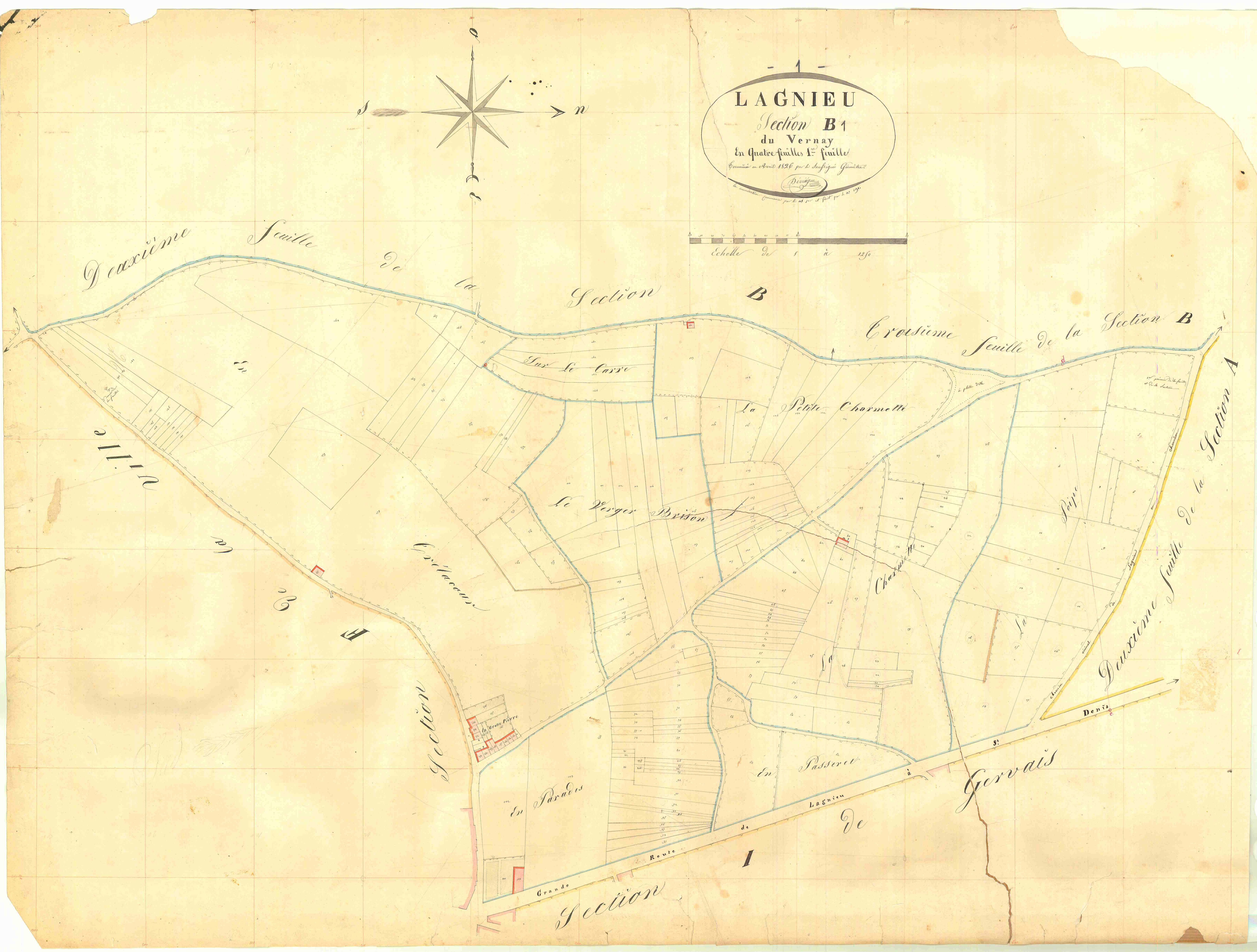 Lagnieu - 3 P 6708 - 3 P 6708 -  Feuille 1  (1826)