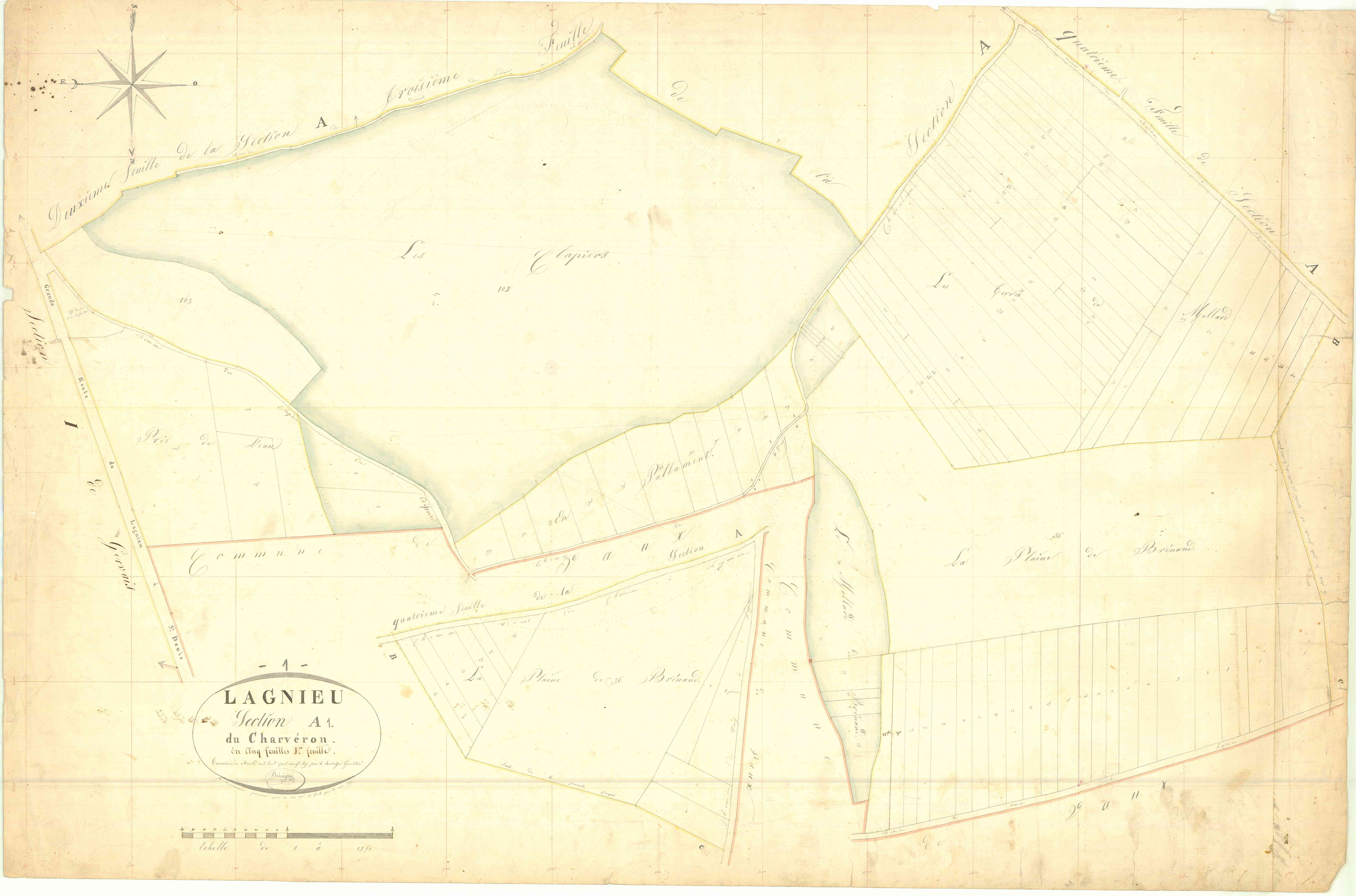 Lagnieu - 3 P 6703 - 3 P 6703 -  Feuille 1  (1826)