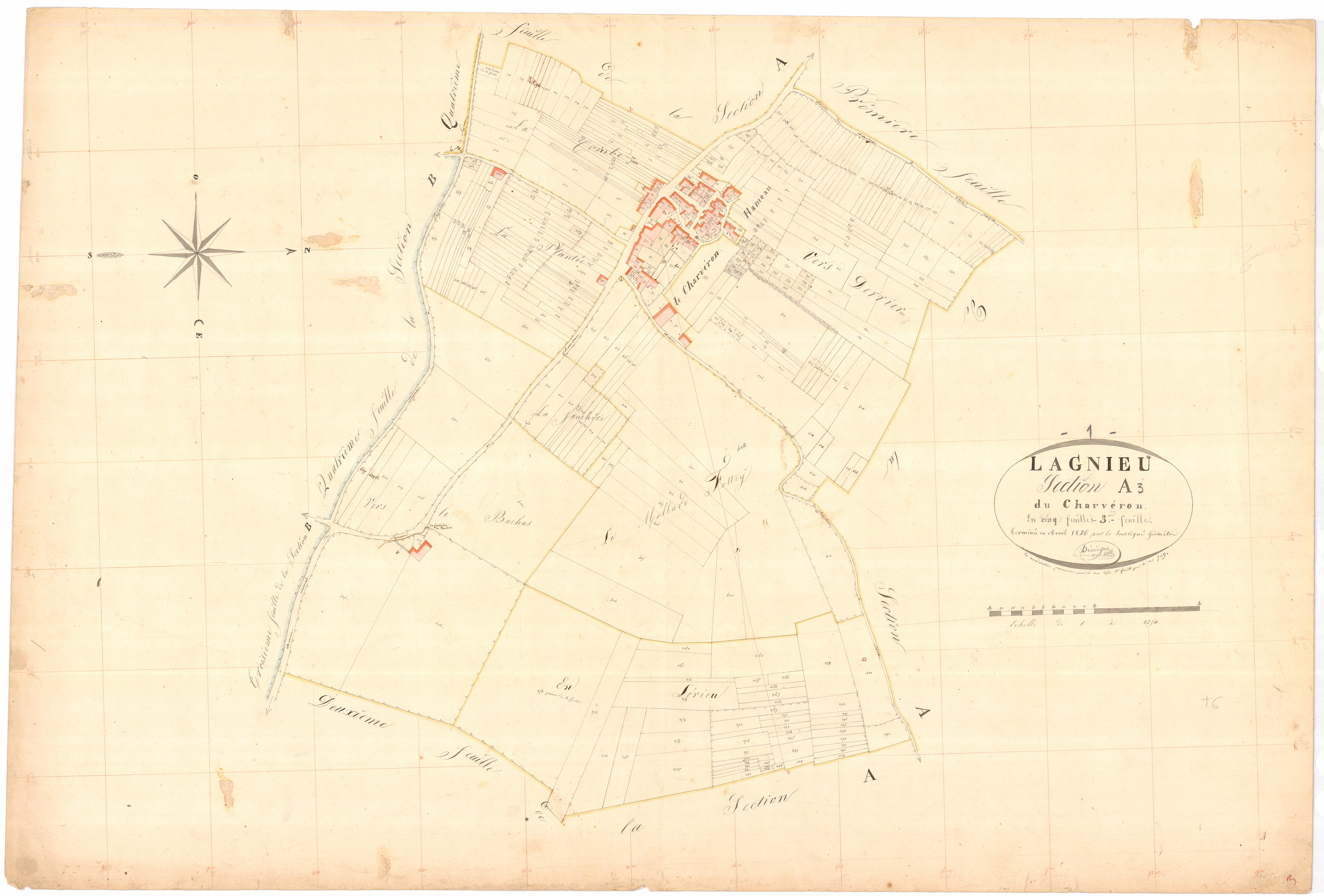 Lagnieu - 3 P 6705 - 3 P 6705 -  Feuille 3  (1826)
