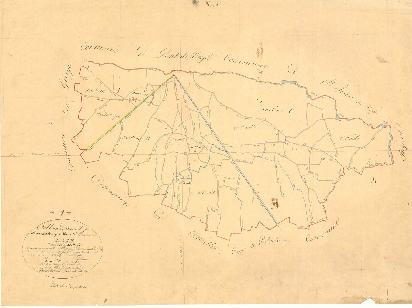 Laiz - 3 P 6729 - 3 P 6729 -  Tableau d'assemblage  (1834)