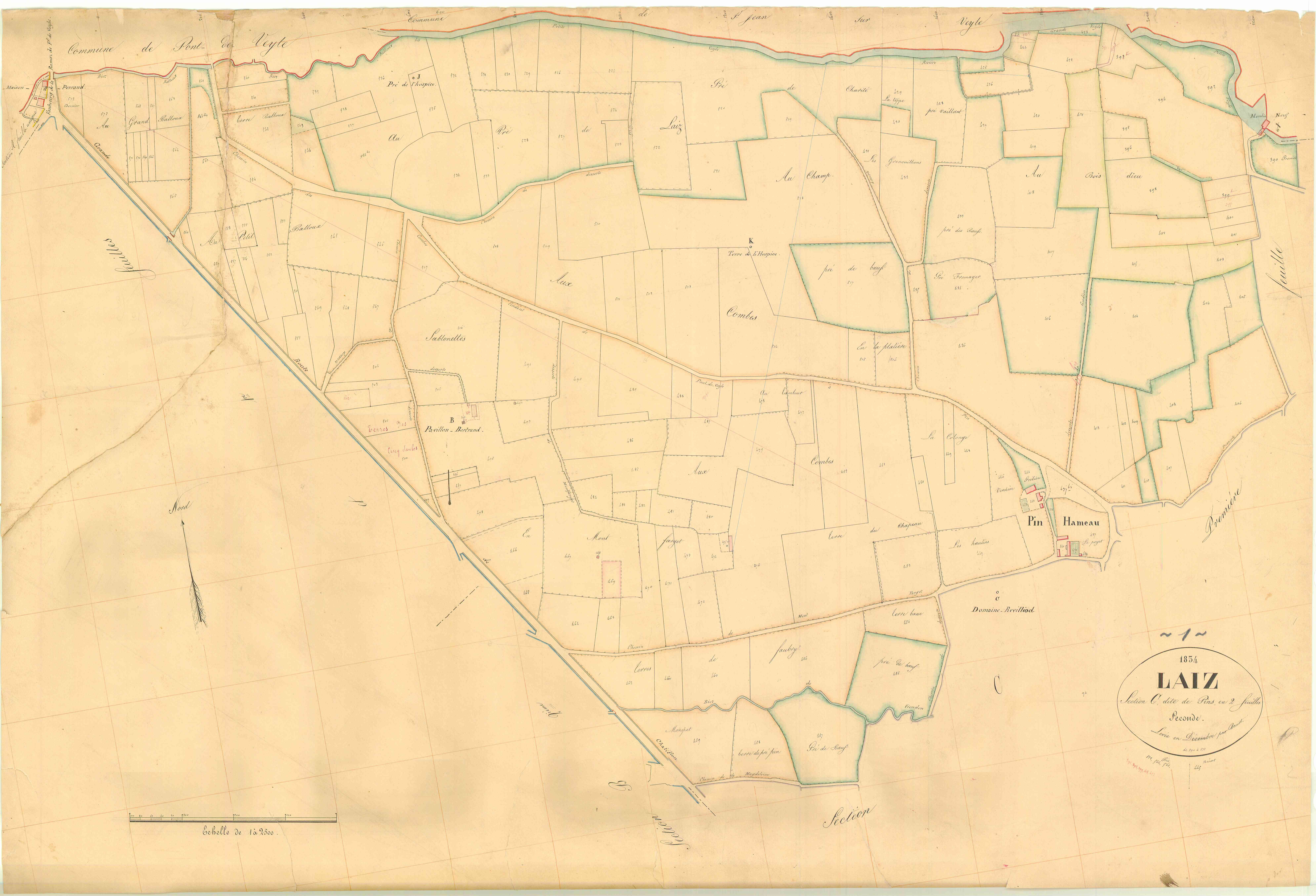 Laiz - 3 P 6734 - 3 P 6734 -  Feuille 2  (1834)