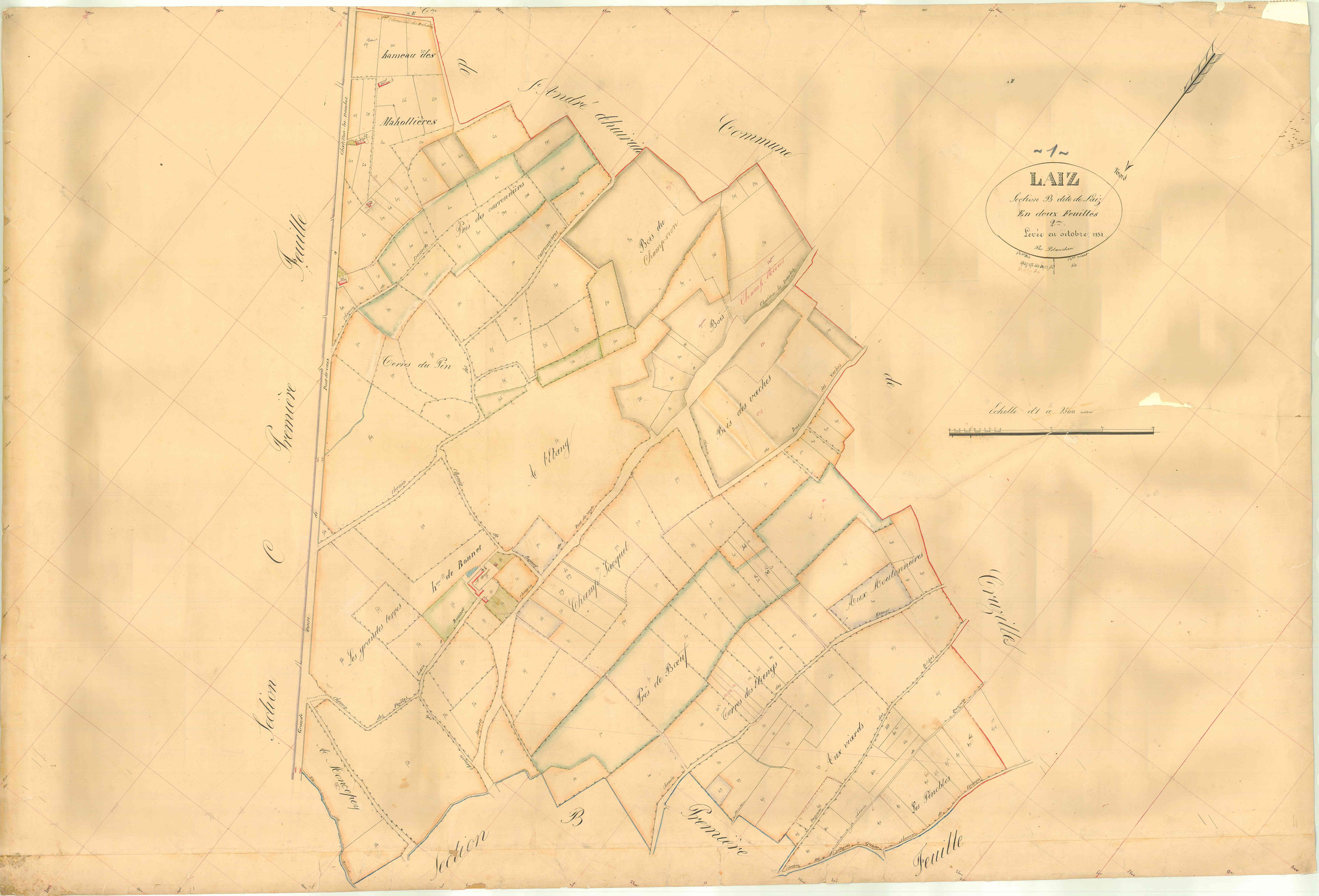 Laiz - 3 P 6732 - 3 P 6732 -  Feuille 2  (1834)