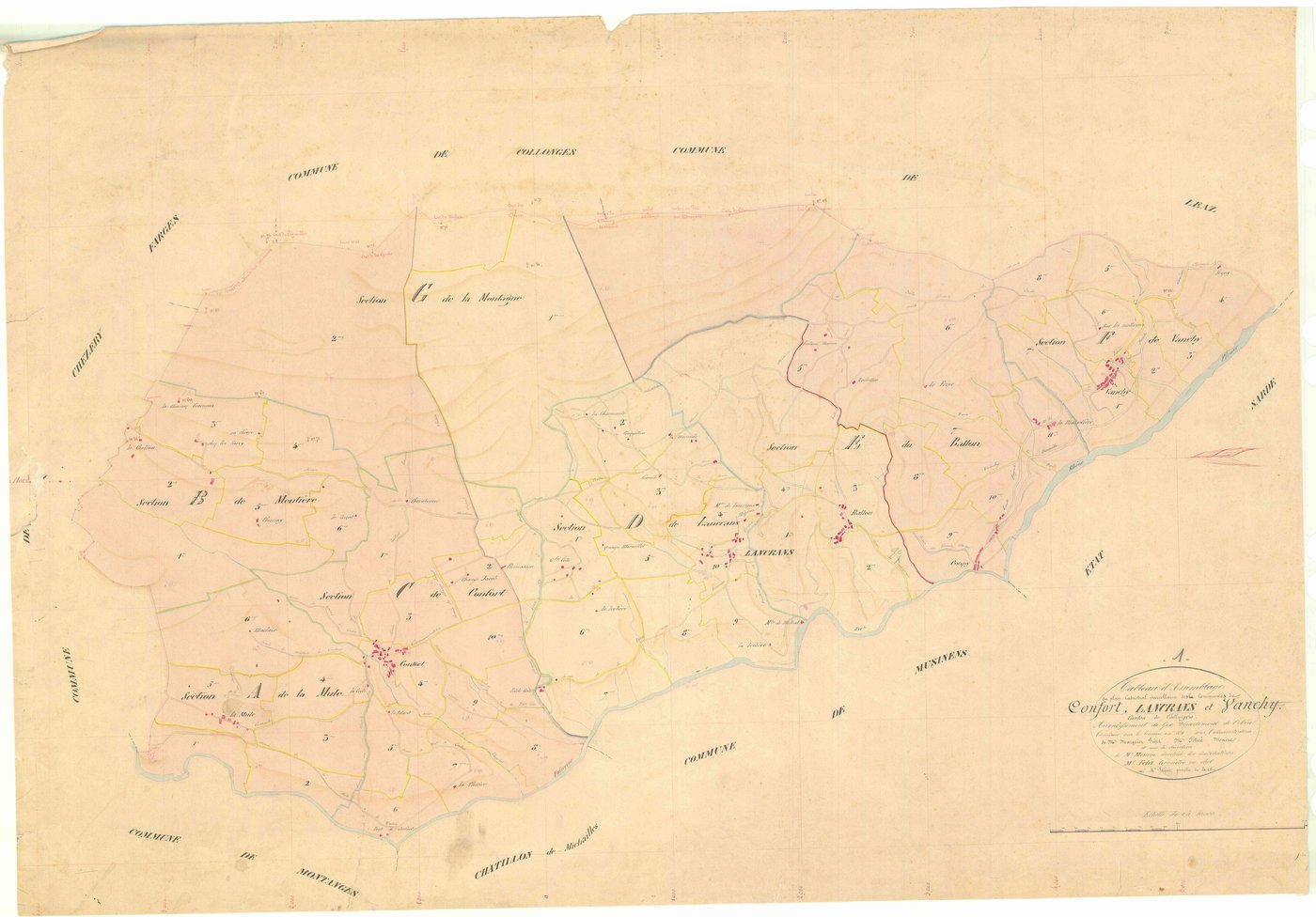 Lancrans - 3 P 6747 - 3 P 6747 -  Tableau d'assemblage  (1847-1858)