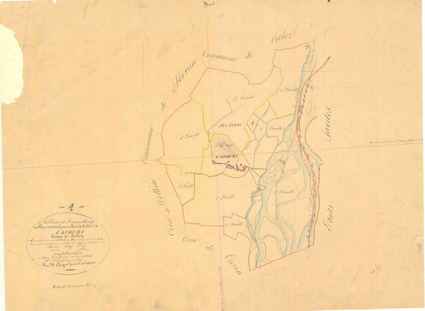Lavours - 3 P 6832 - 3 P 6832 -  Tableau d'assemblage  (1836)