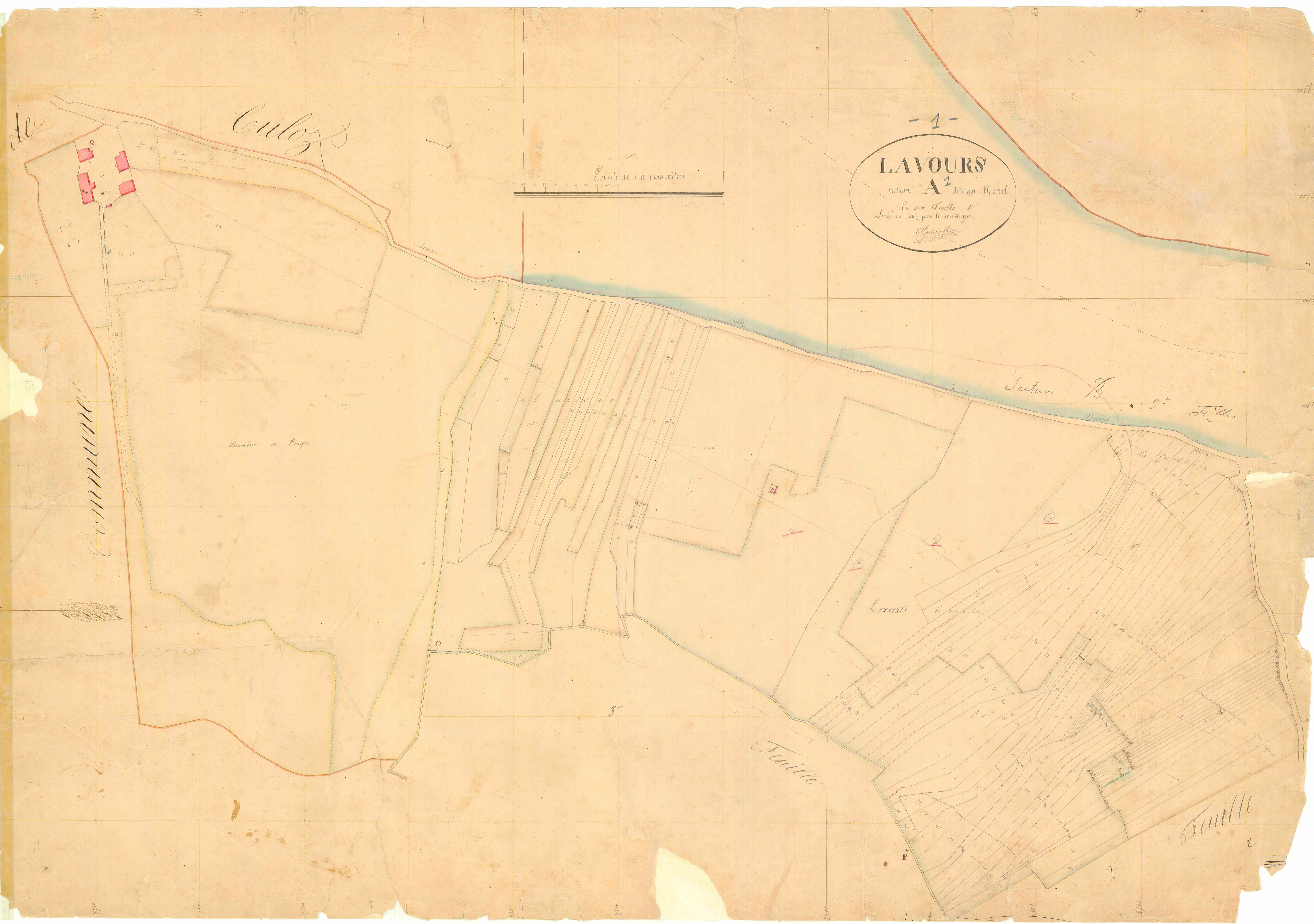 Lavours - 3 P 6833 - 3 P 6833 -  Feuille 1  (1836)