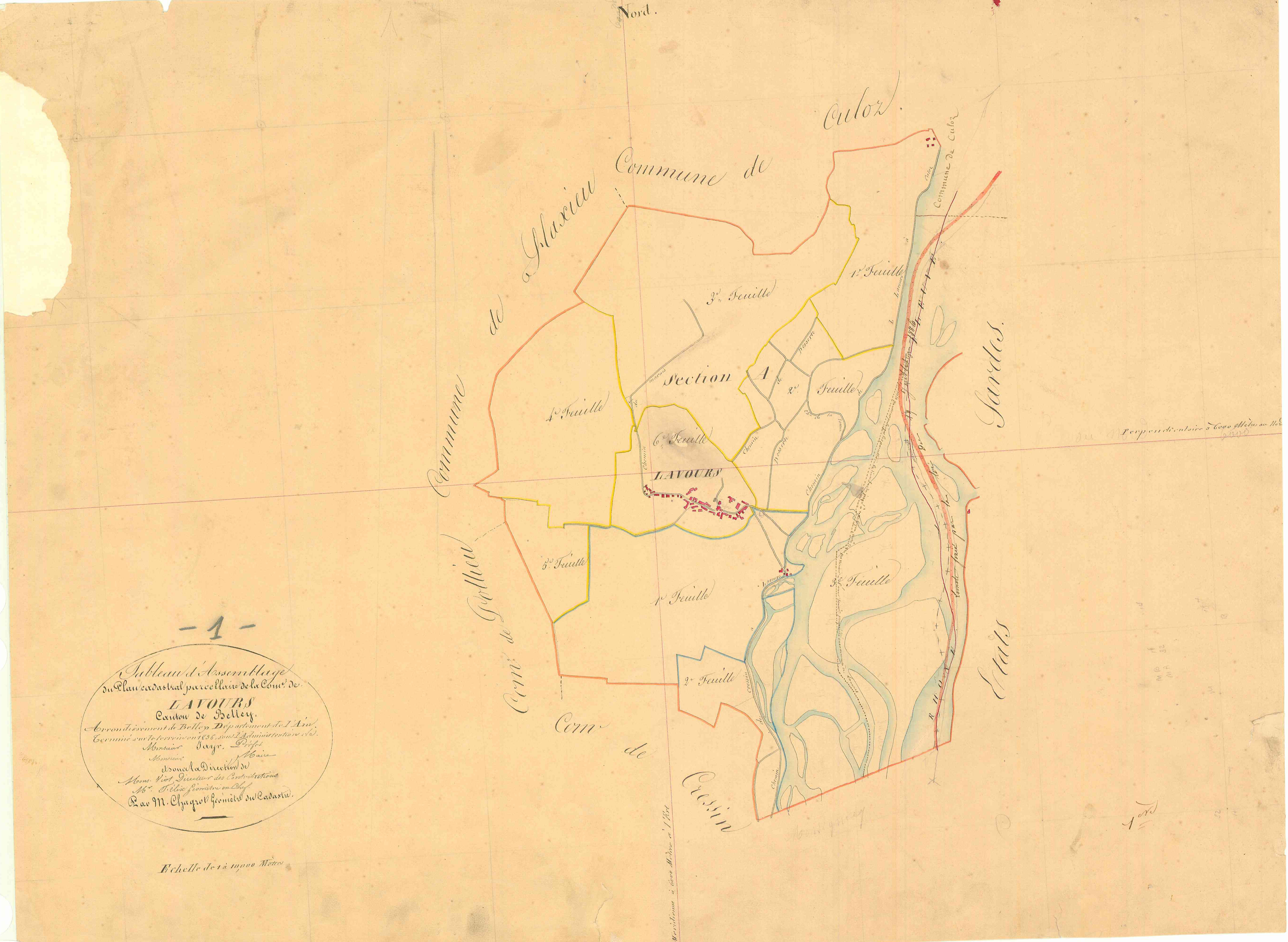 Lavours - 3 P 6832 - 3 P 6832 -  Tableau d'assemblage  (1836)