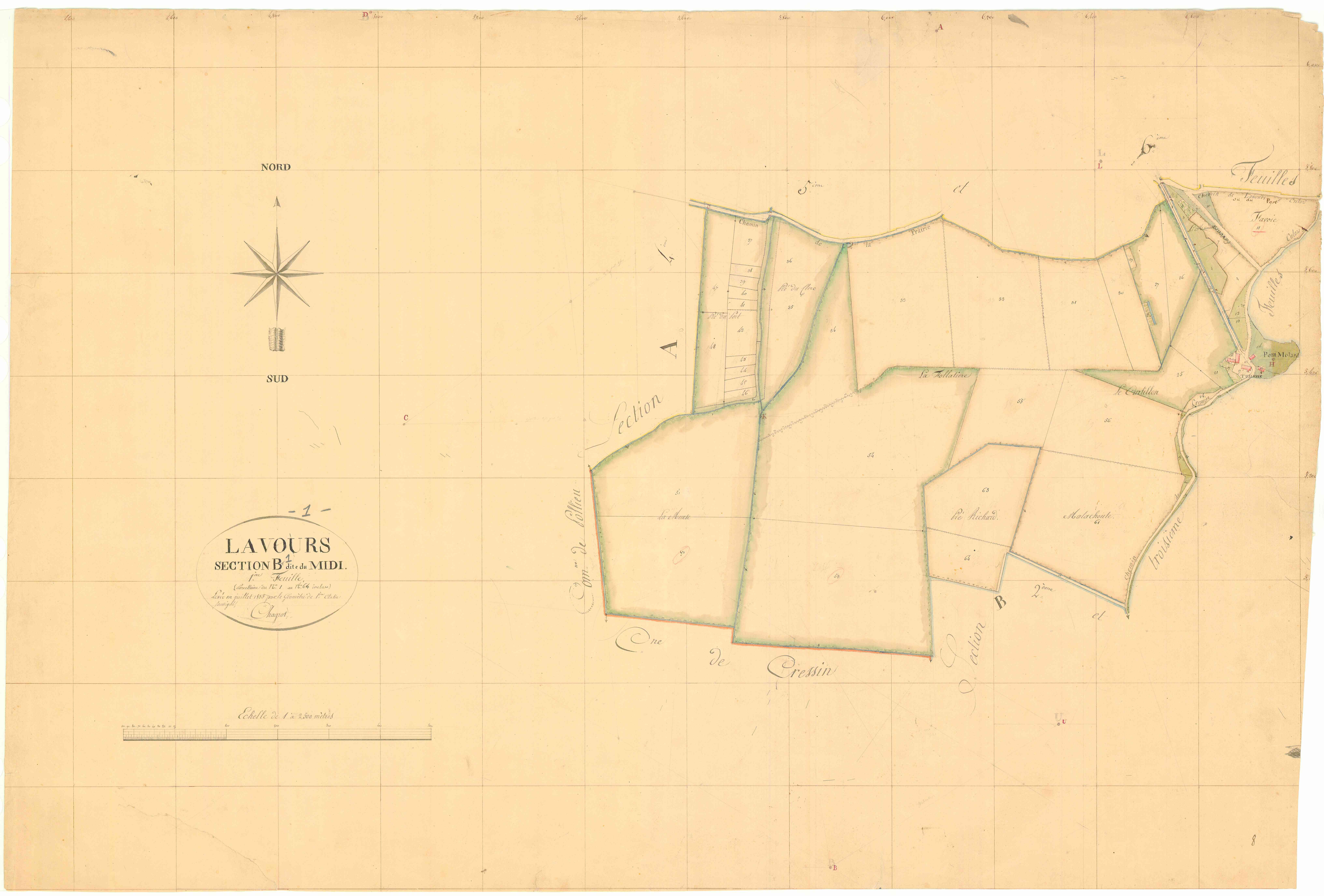 Lavours - 3 P 6839 - 3 P 6839 -  Feuille 1  (1836)