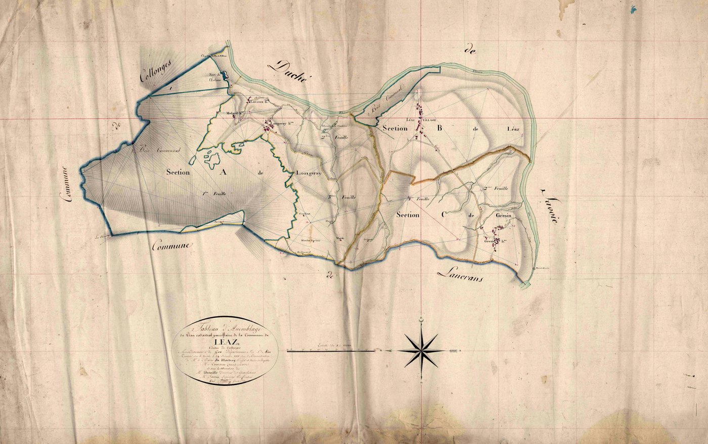 Léaz - 3 P 10183-1 - 3 P 10183-1 -  Tableau d'assemblage  (1818)