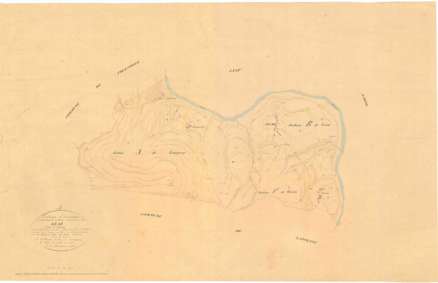 Léaz - 3 P 6904 - 3 P 6904 -  Tableau d'assemblage  (1847)