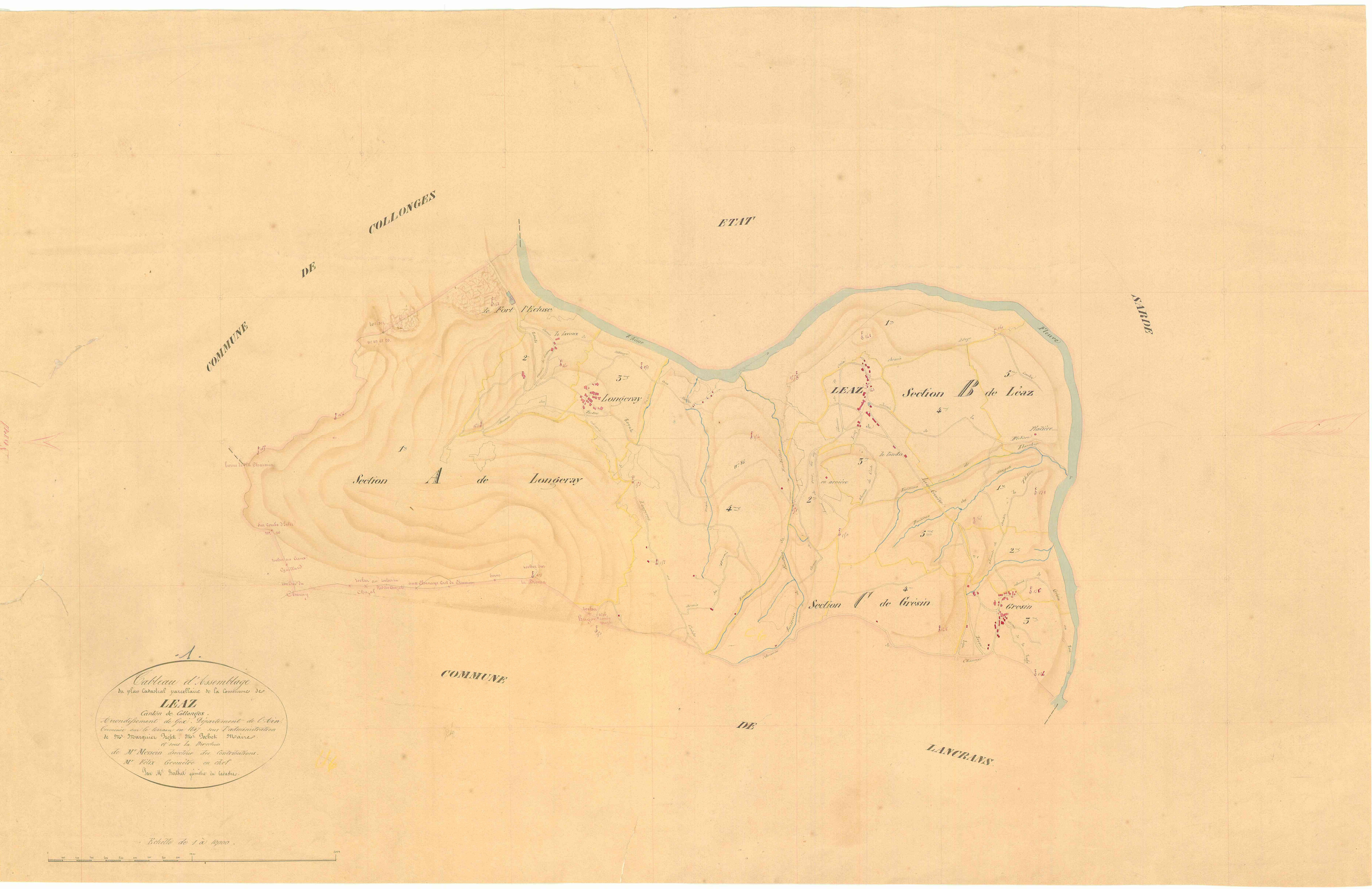 Léaz - 3 P 6904 - 3 P 6904 - Tableau d'assemblage (1847)