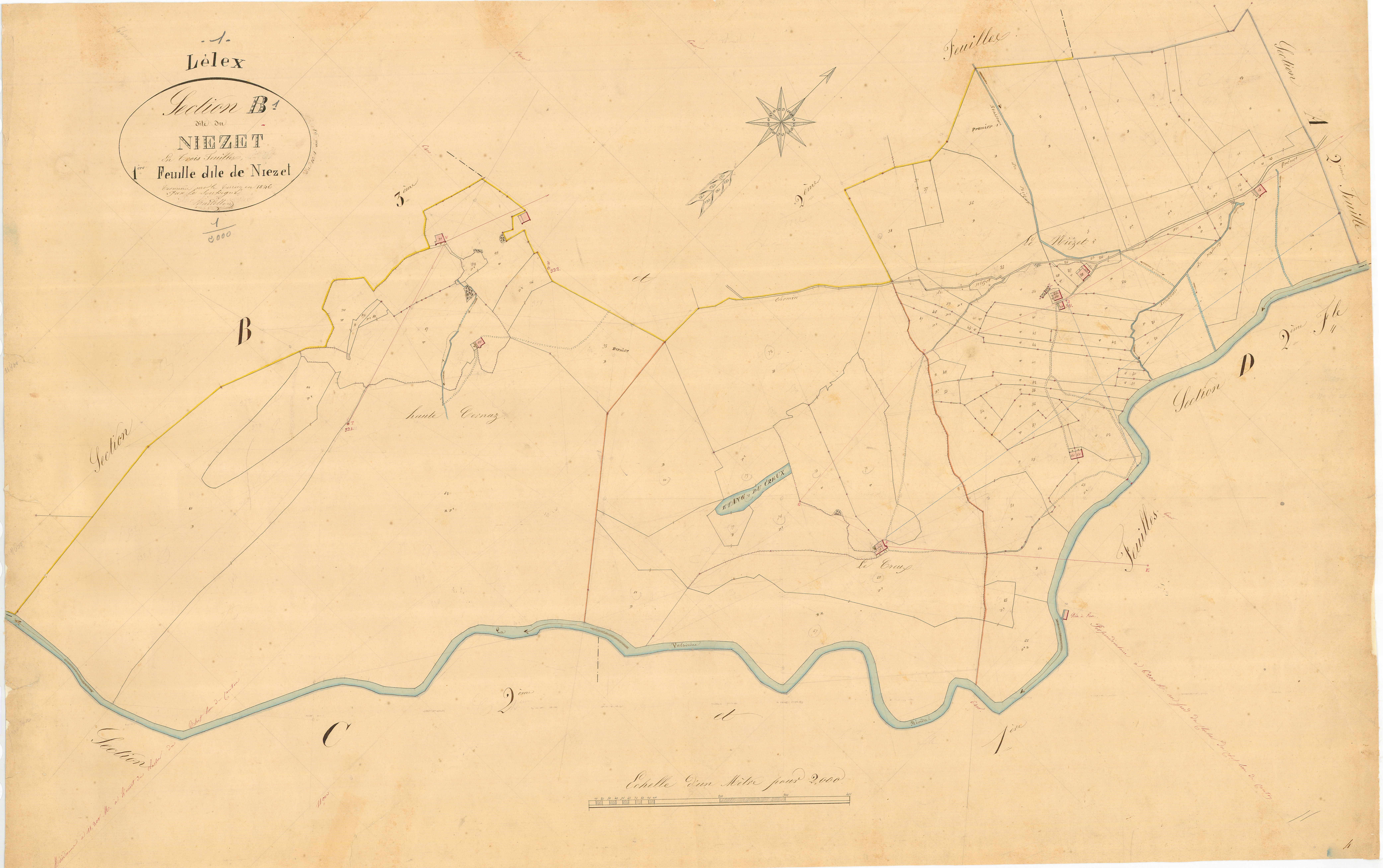 Lélex - 3 P 6923 - 3 P 6923 -  Feuille 1  (1846)