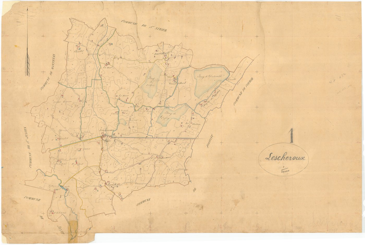 Lescheroux - 3 P 6951 - 3 P 6951 -  Tableau d'assemblage  (1841)