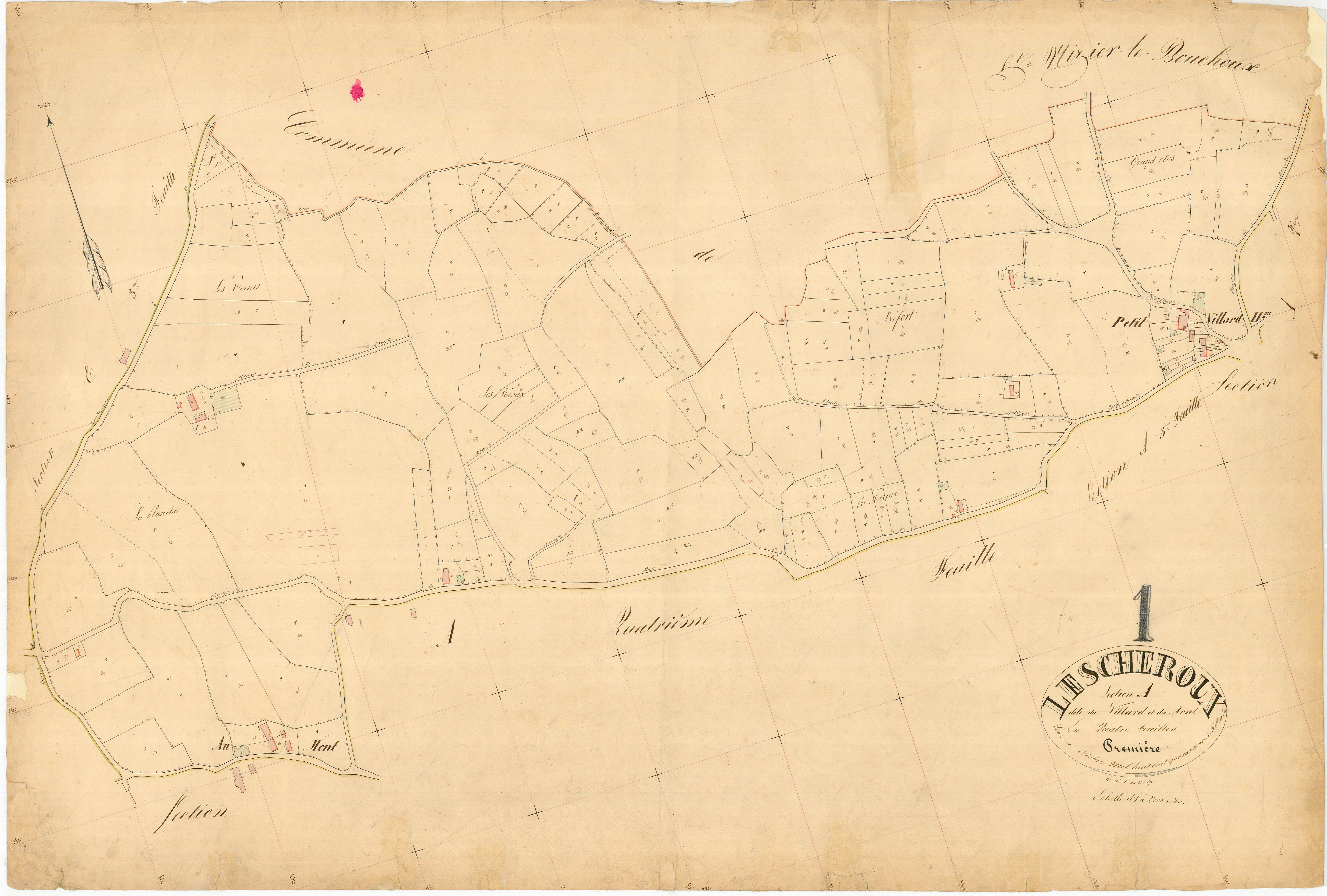 Lescheroux - 3 P 6952 - 3 P 6952 -  Feuille 1  (1841)