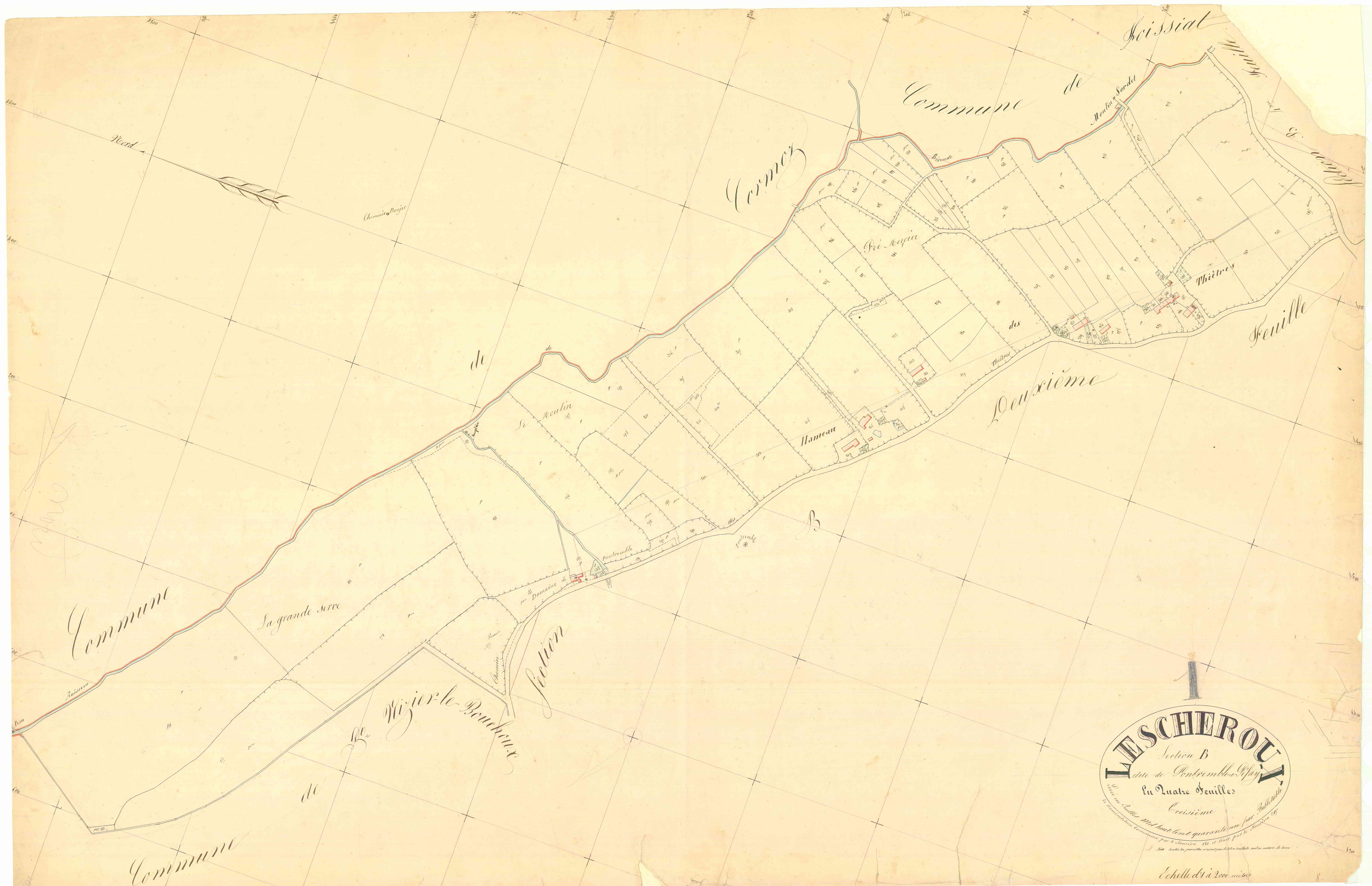 Lescheroux - 3 P 6958 - 3 P 6958 -  Feuille 3  (1841)