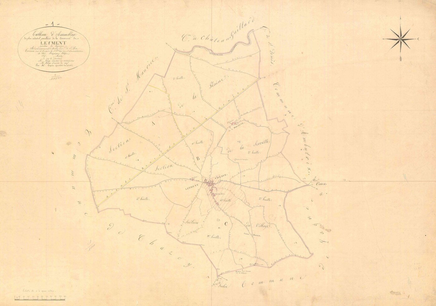 Leyment - 3 P 6969 - 3 P 6969 -  Tableau d'assemblage  (1826)