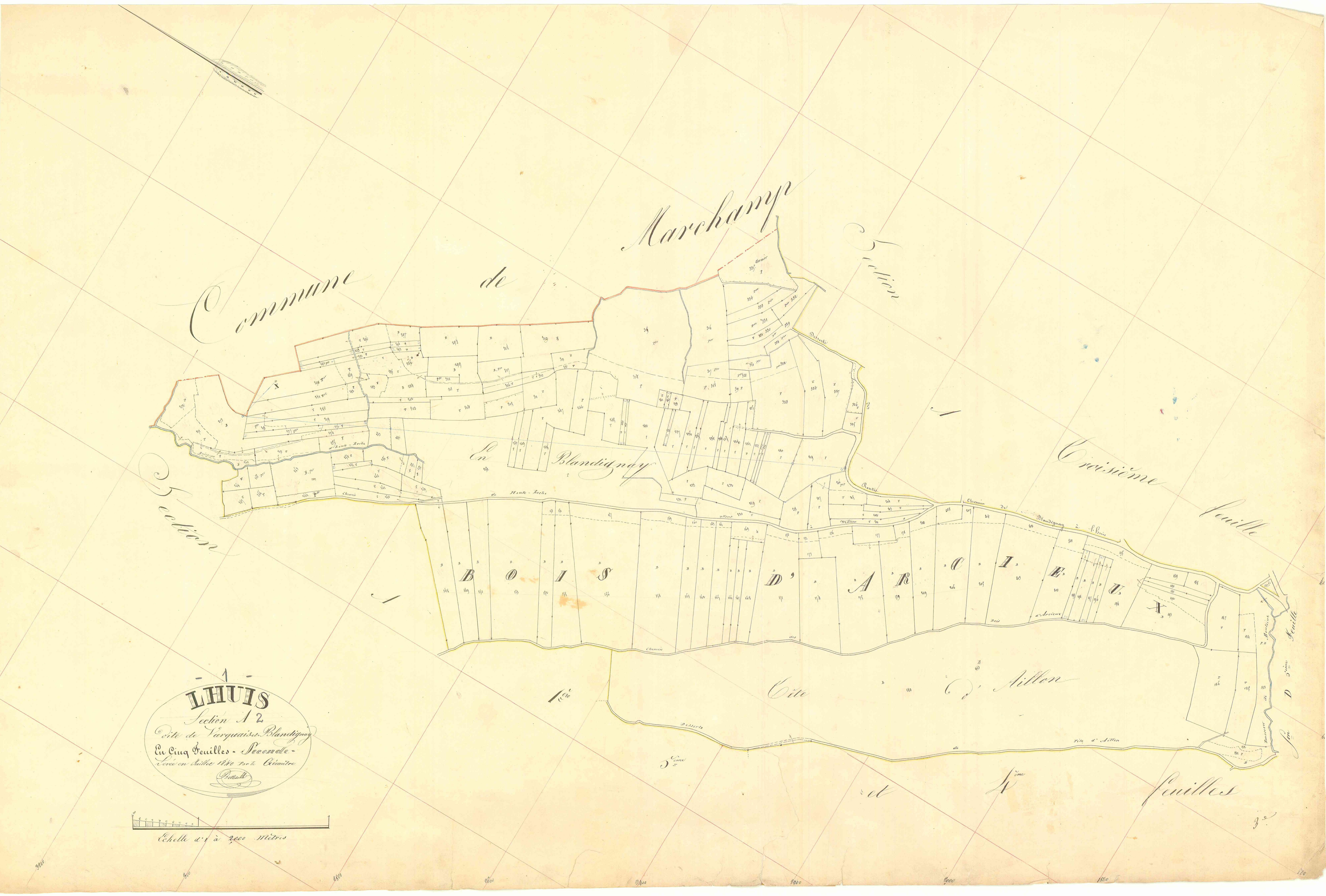 Lhuis - 3 P 7005 - 3 P 7005 -  Feuille 2  (1840)