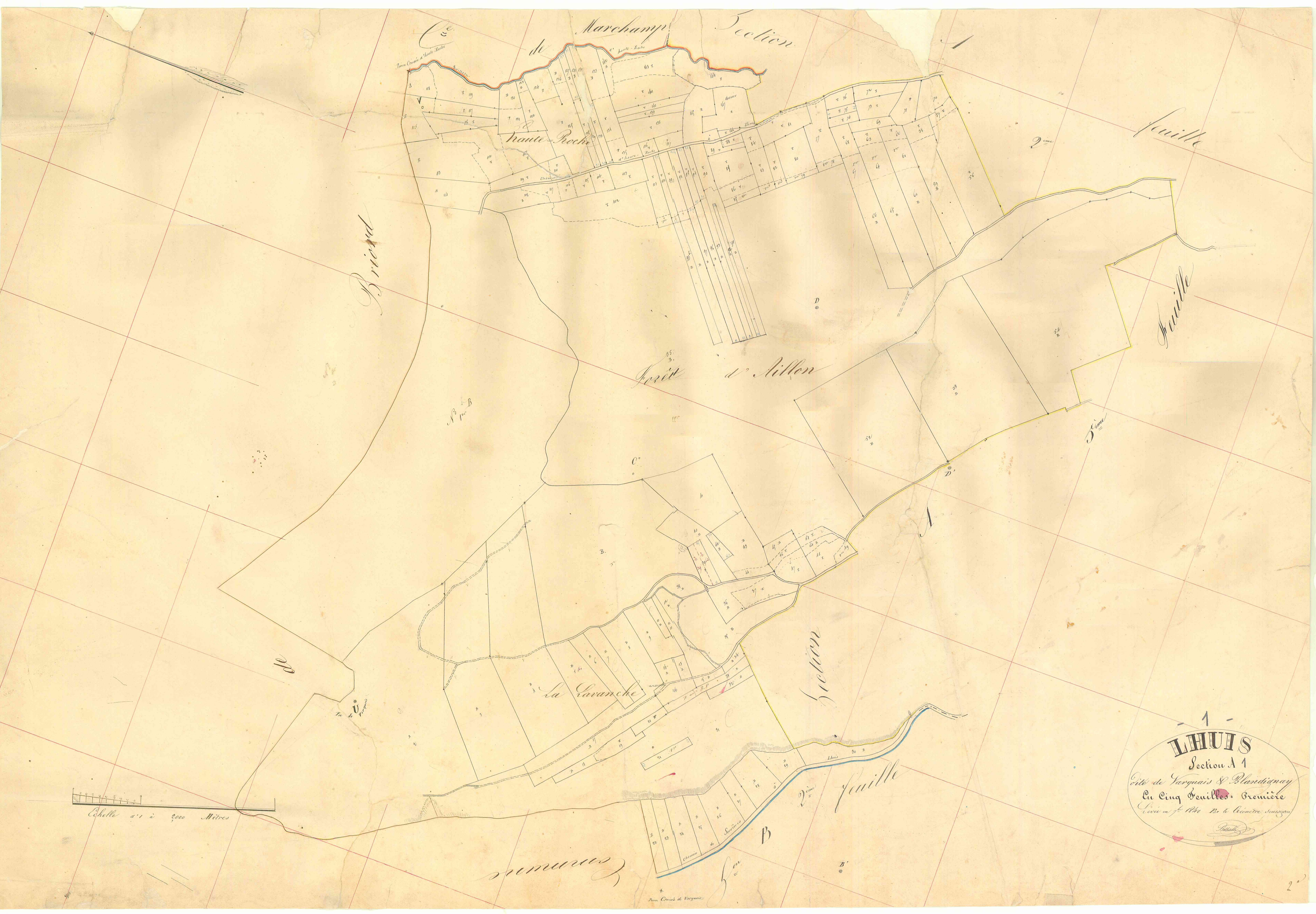 Lhuis - 3 P 7004 - 3 P 7004 -  Feuille 1  (1840)