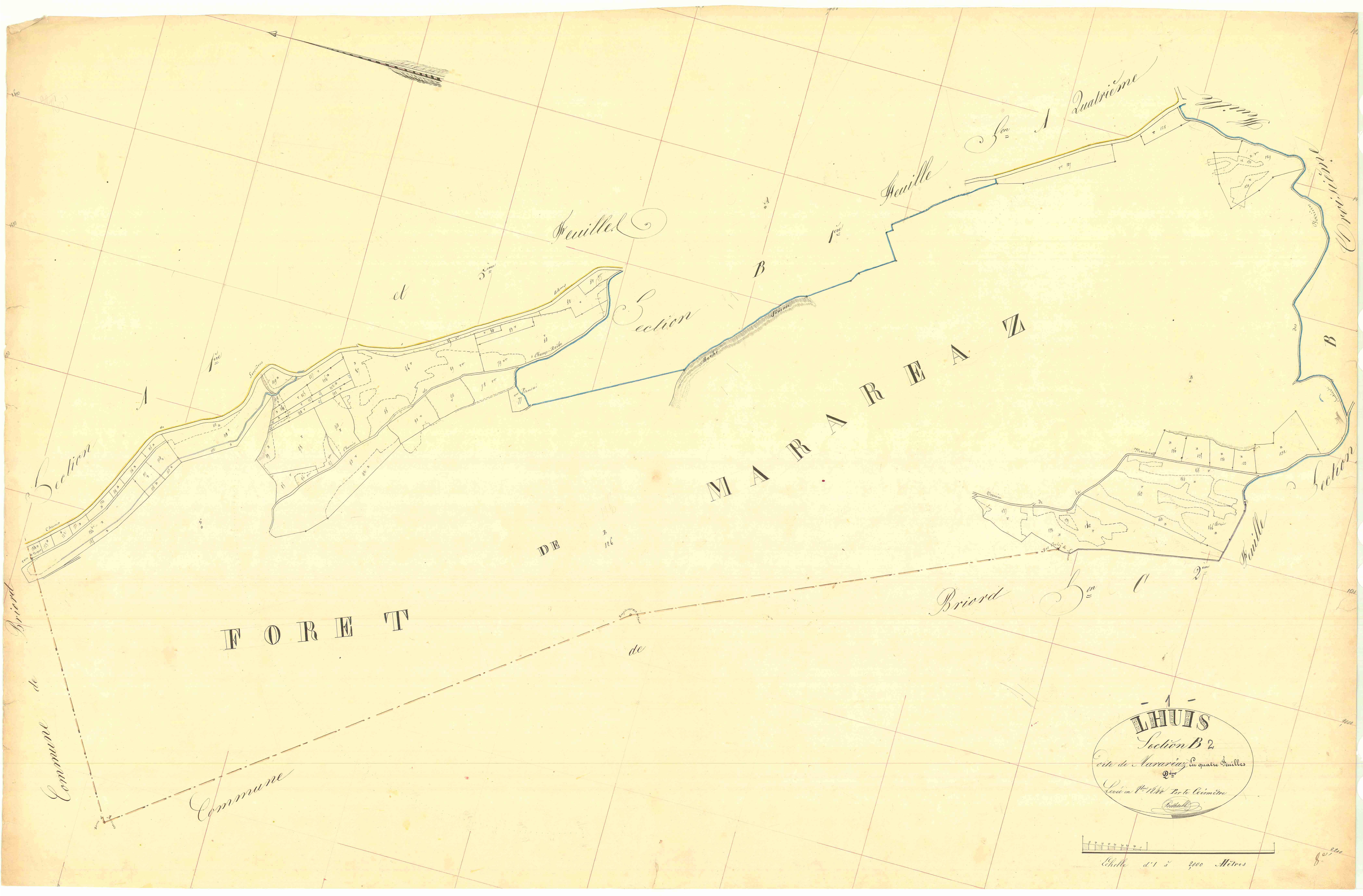 Lhuis - 3 P 7010 - 3 P 7010 -  Feuille 2  (1840)