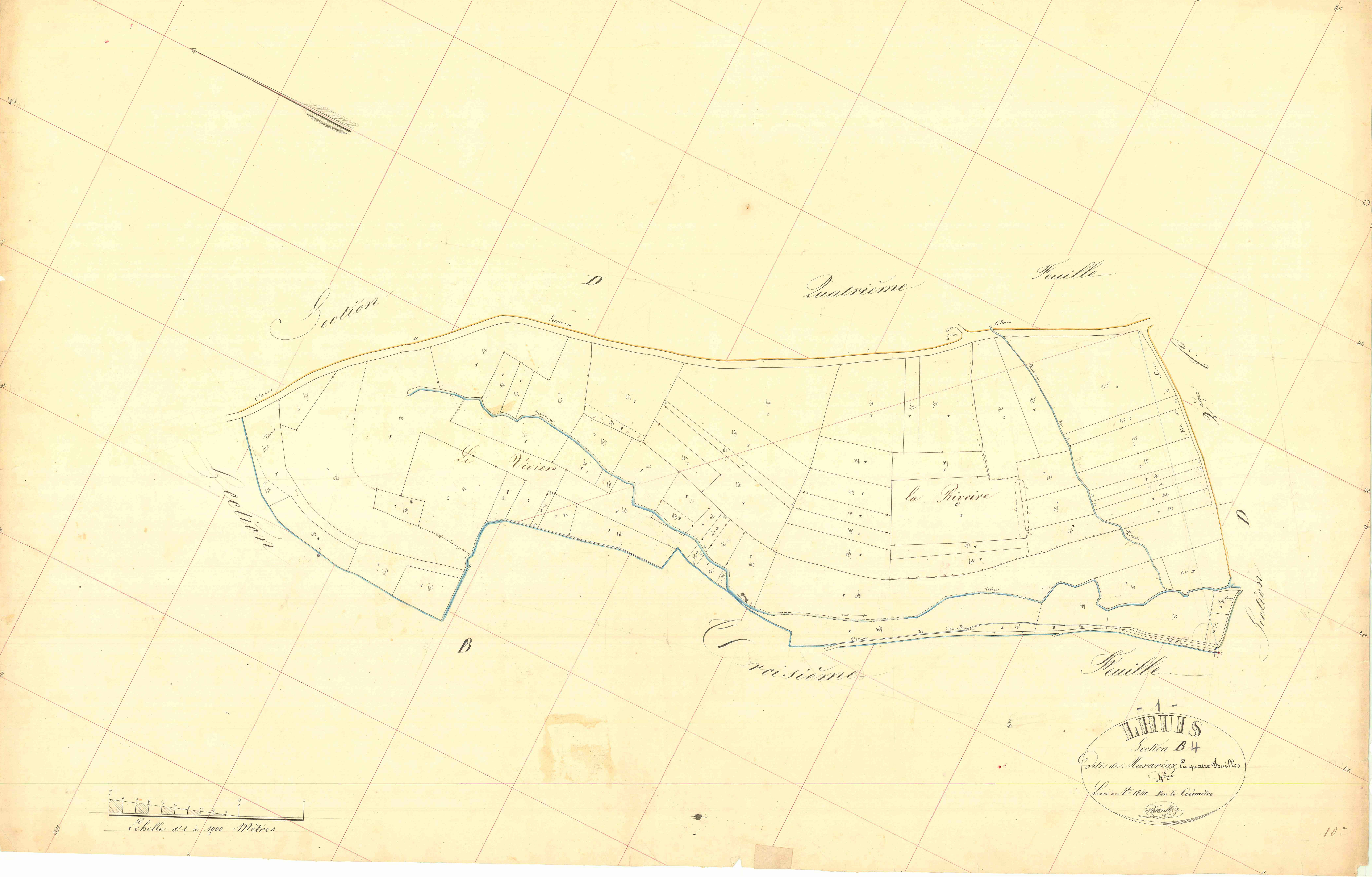 Lhuis - 3 P 7012 - 3 P 7012 -  Feuille 4  (1840)
