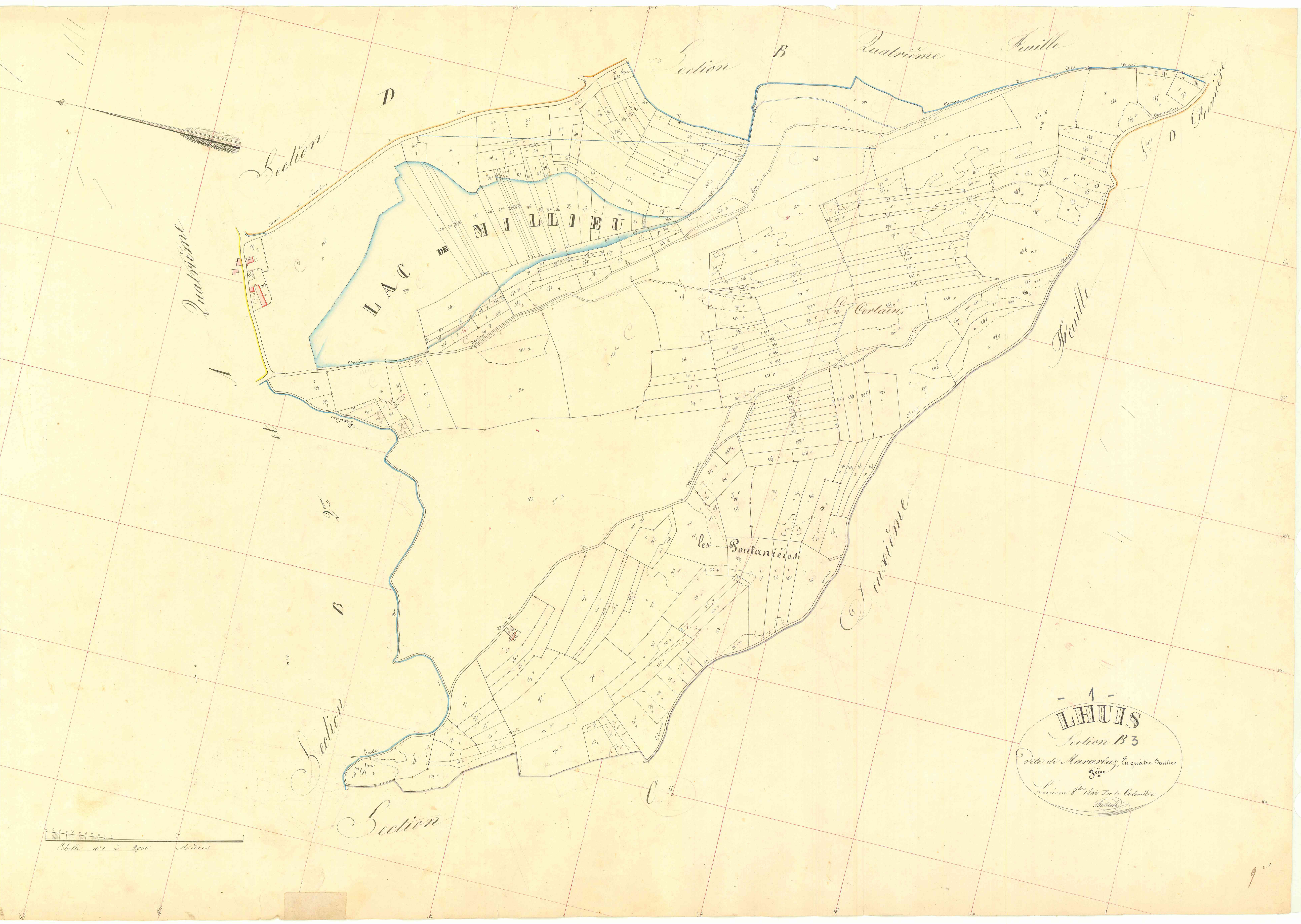 Lhuis - 3 P 7011 - 3 P 7011 -  Feuille 3  (1840)