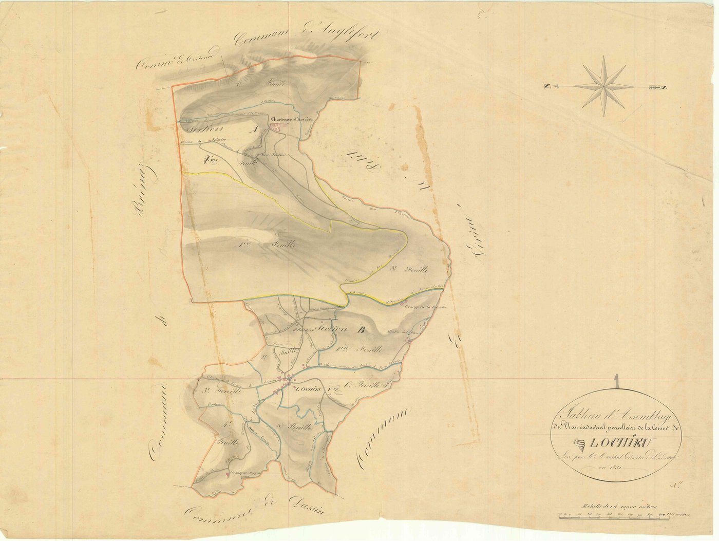 Lochieu - 3 P 7054 - 3 P 7054 -  Tableau d'assemblage  (1831)