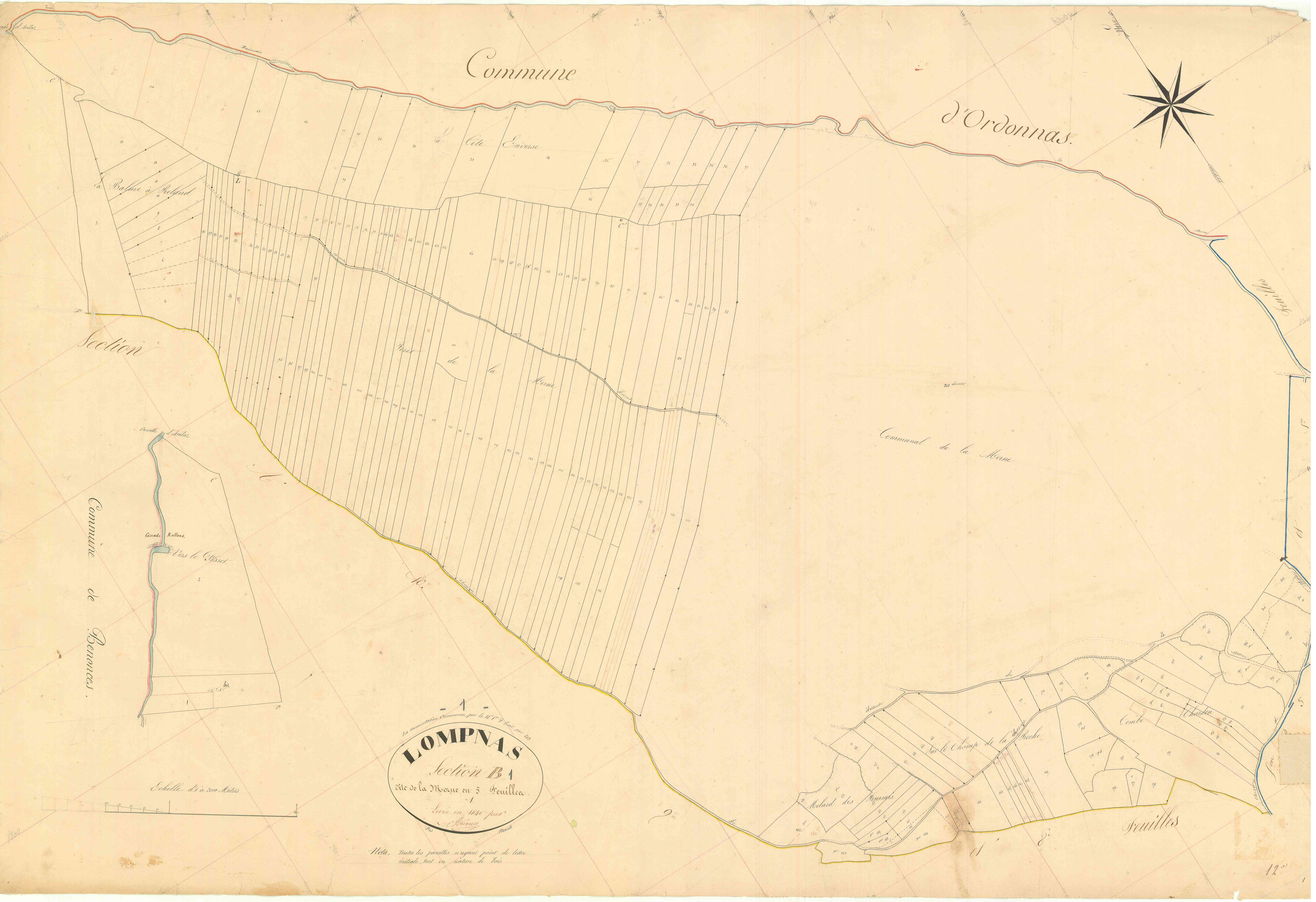 Lompnas - 3 P 7075 - 3 P 7075 - Feuille 1 (1840)