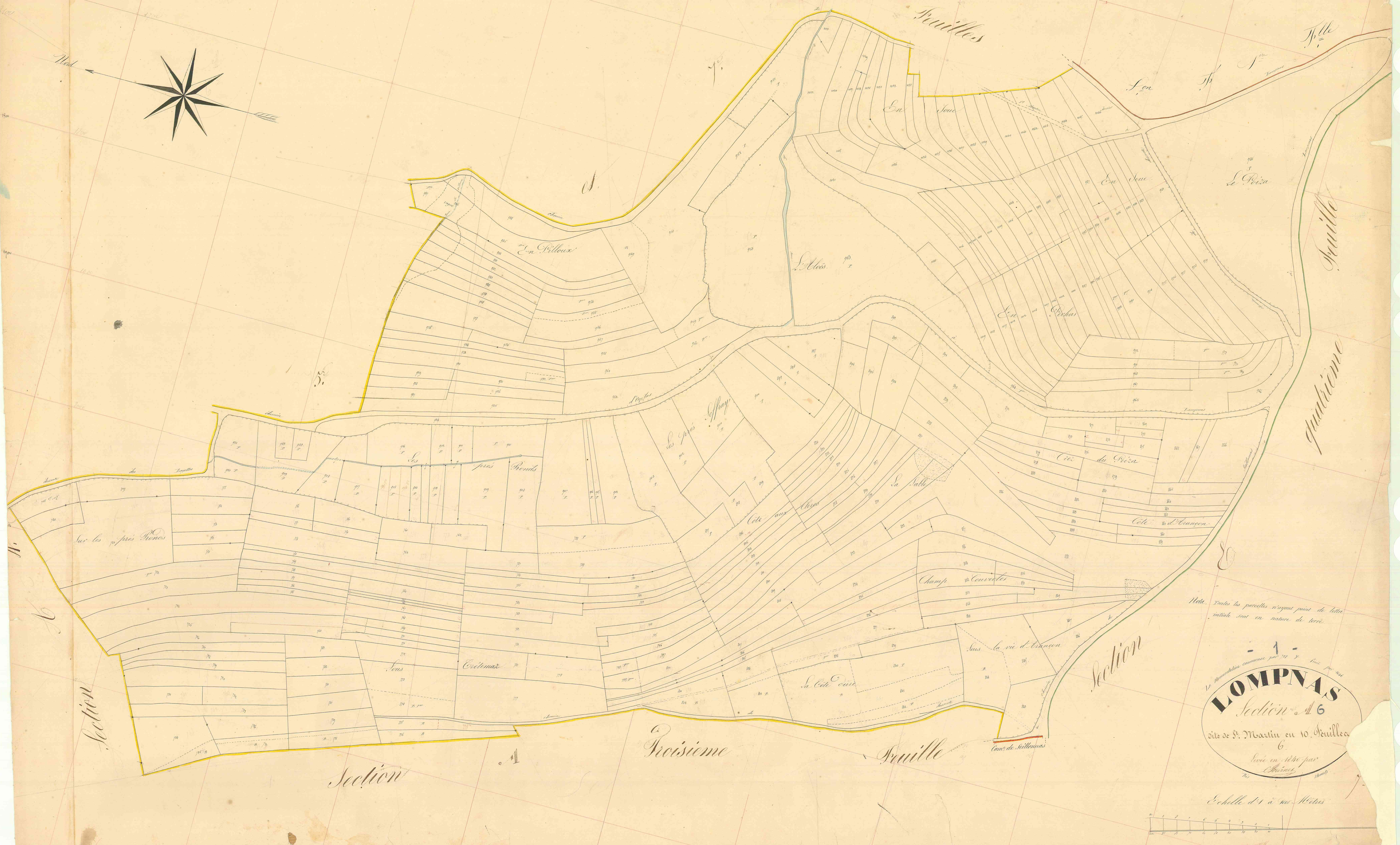 Lompnas - 3 P 7070 - 3 P 7070 - Feuille 6 (1840)