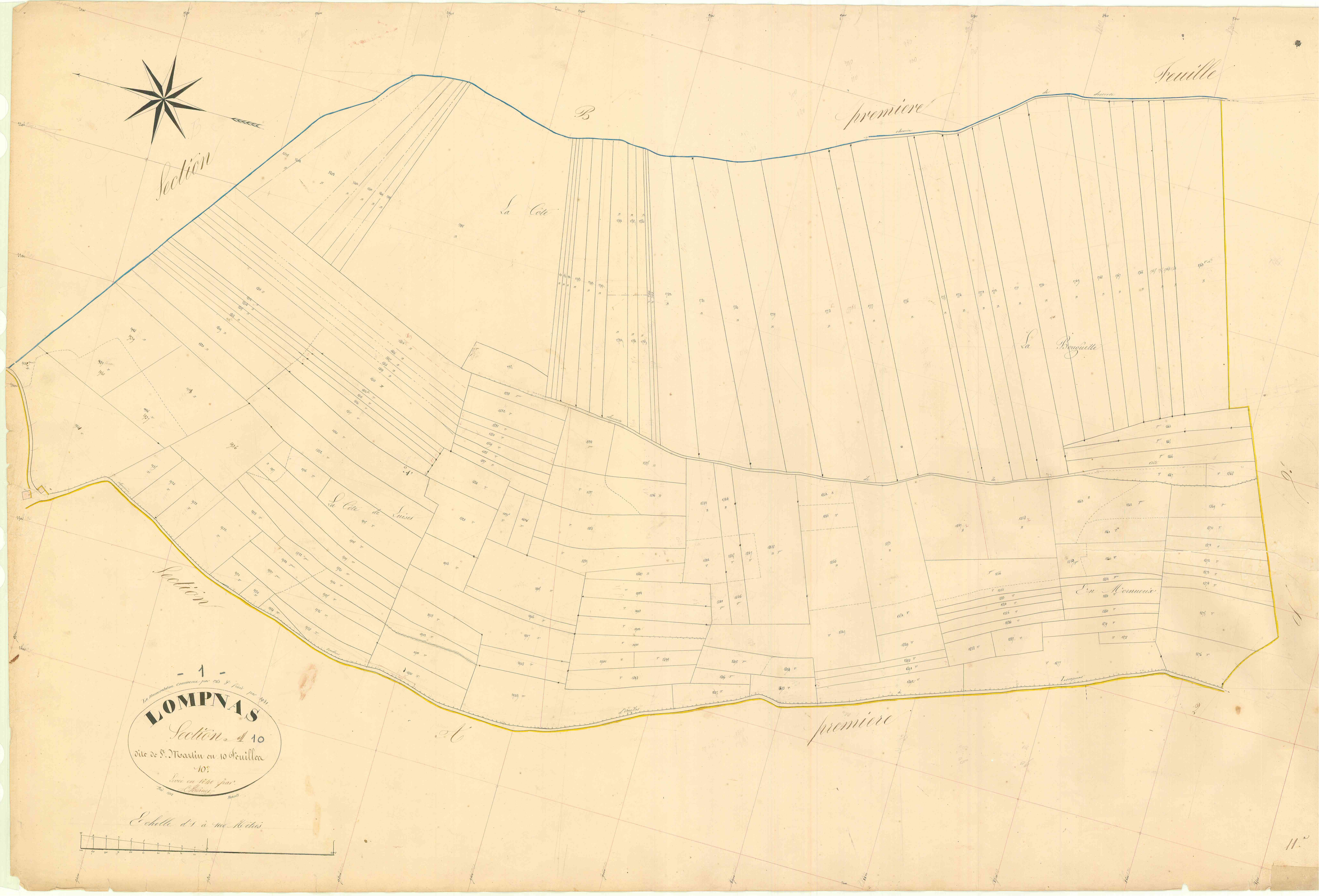 Lompnas - 3 P 7074 - 3 P 7074 - Feuille 10 (1840)