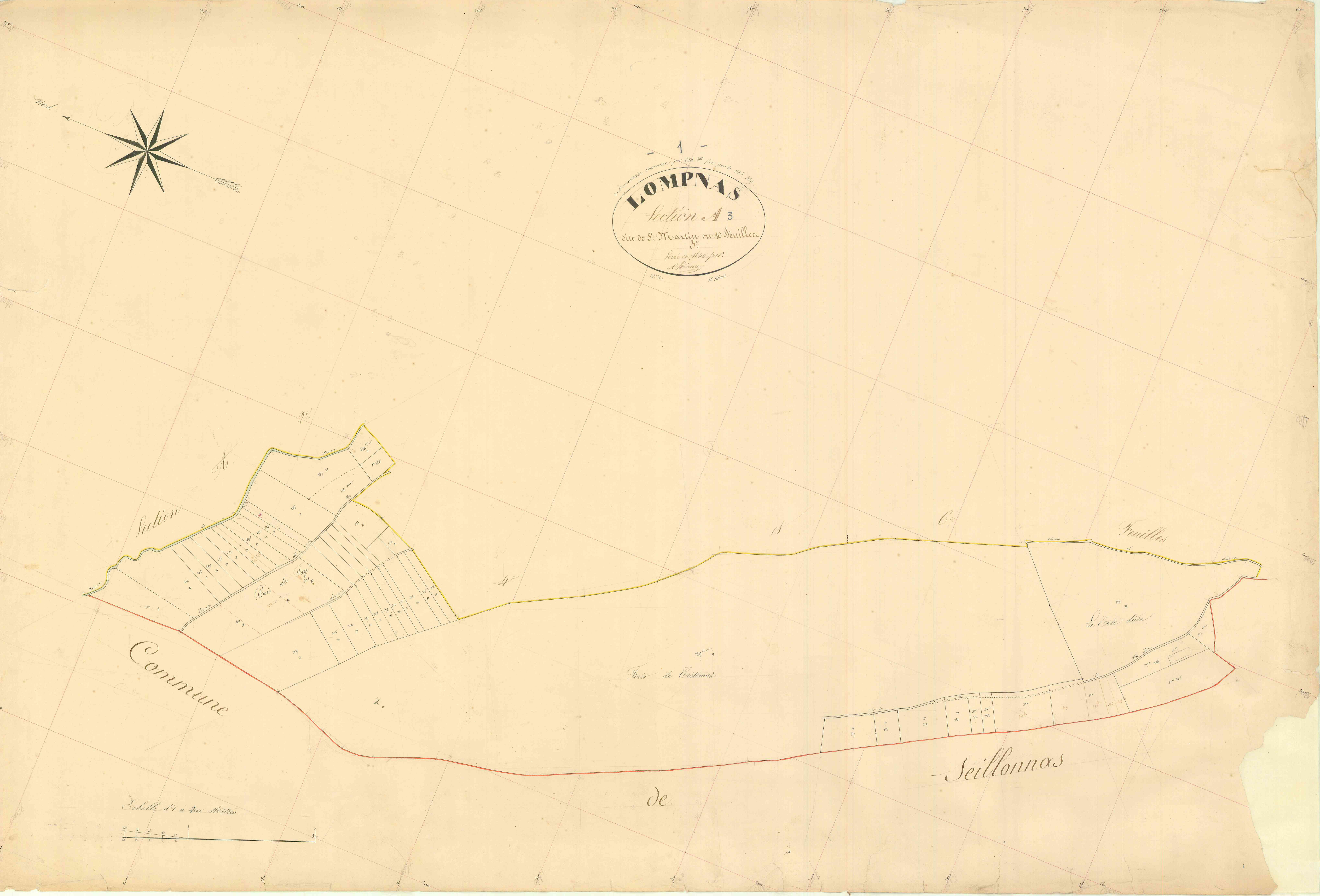 Lompnas - 3 P 7067 - 3 P 7067 - Feuille 3 (1840)