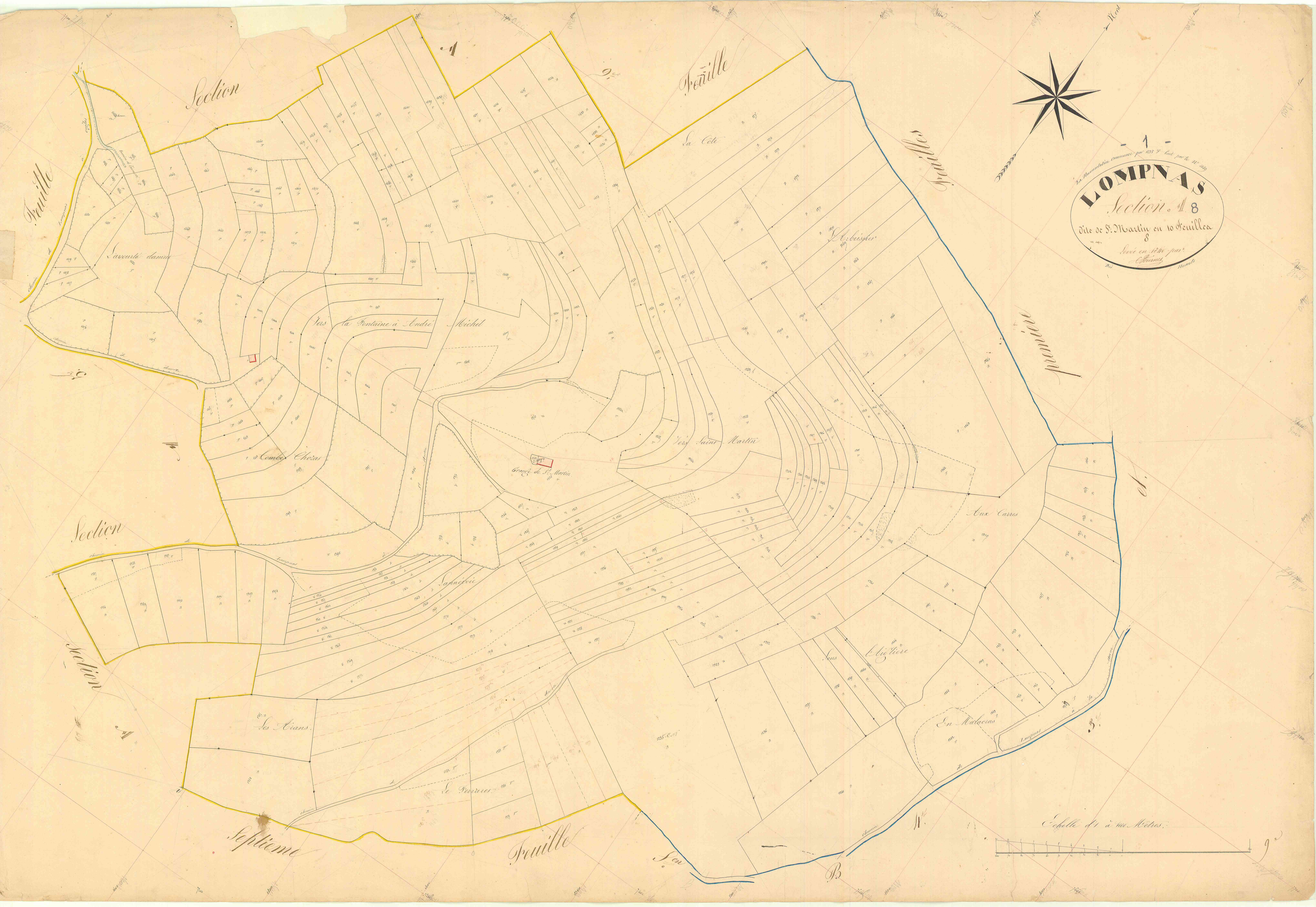 Lompnas - 3 P 7072 - 3 P 7072 - Feuille 8 (1840)