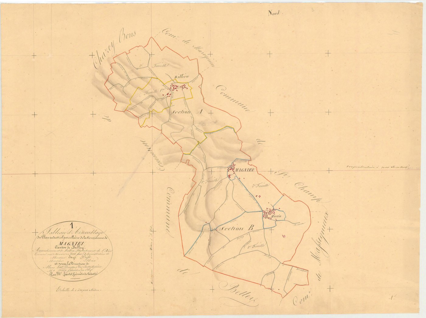 Magnieu - 3 P 7196 - 3 P 7196 -  Tableau d'assemblage  (1836)