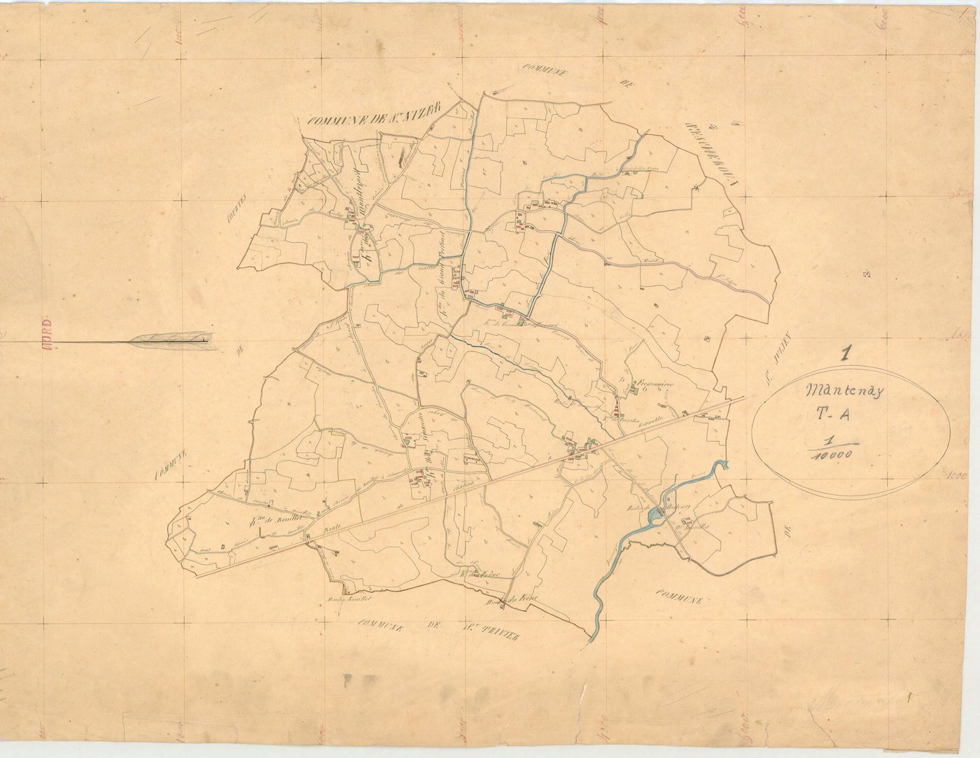 Mantenay-Montlin - 3 P 7210 - 3 P 7210 -  Tableau d'assemblage  (1841)