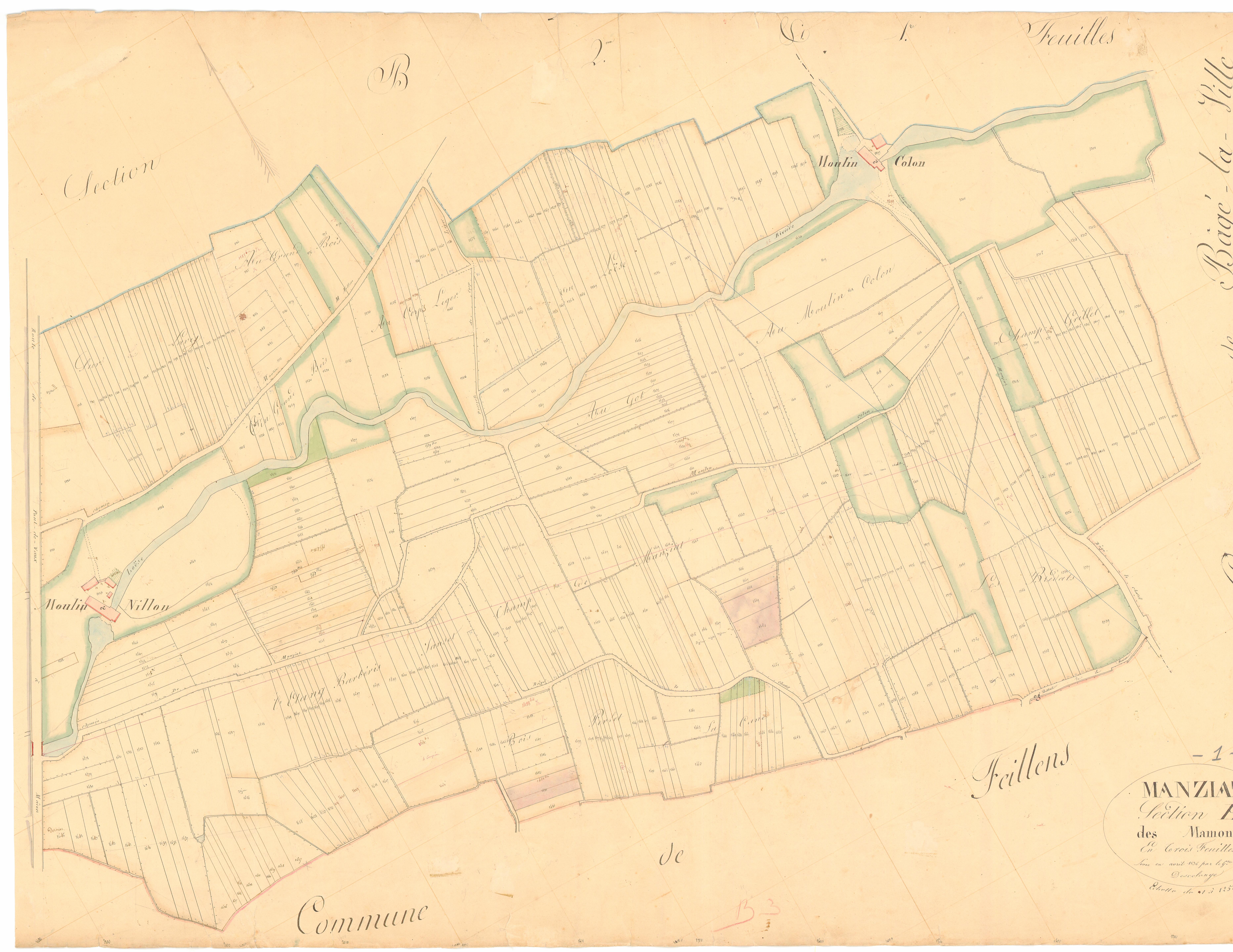 Manziat - 3 P 7227 - 3 P 7227 -  Feuille 3  (1836)