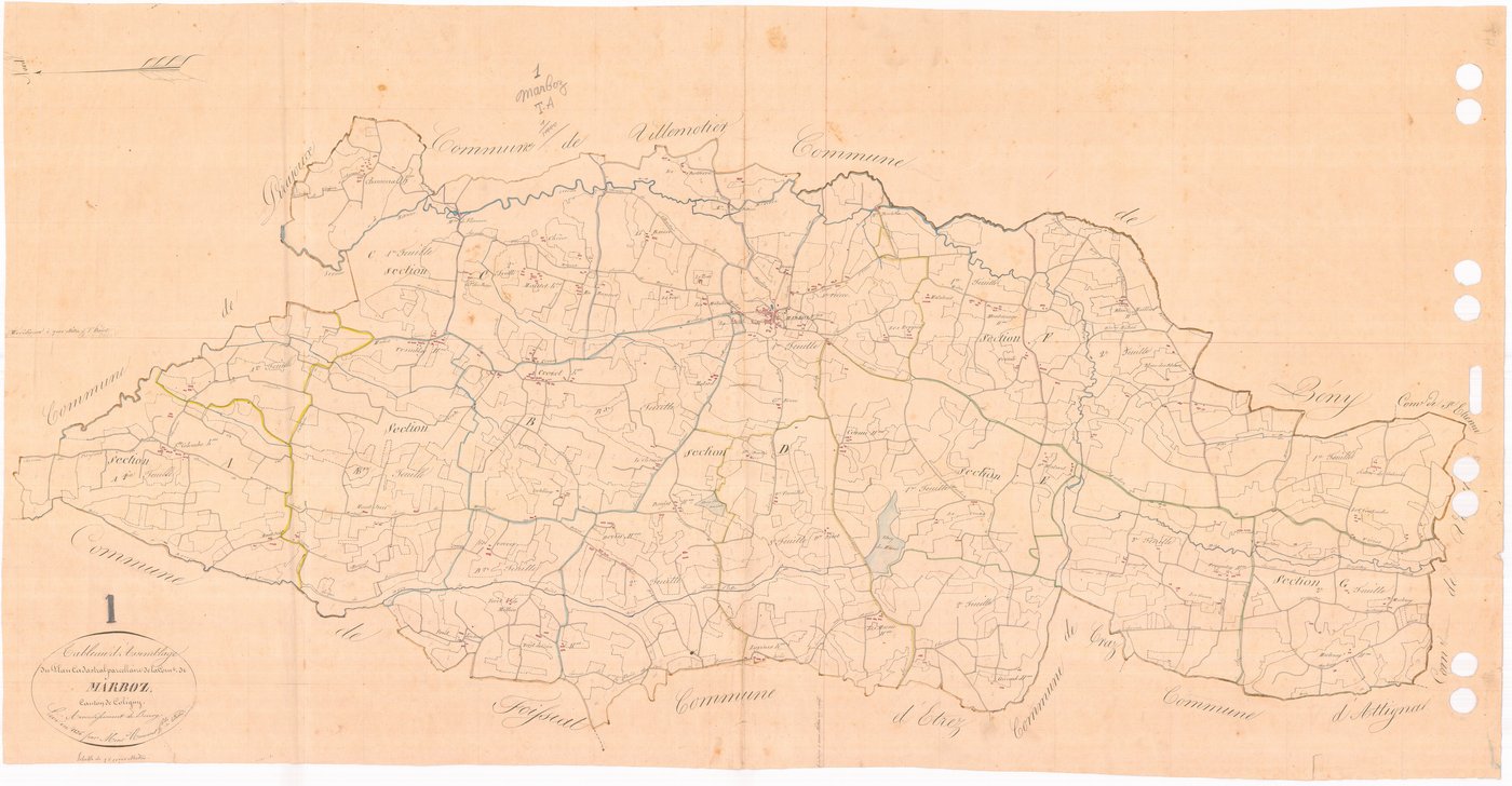 Marboz - 3 P 7241 - 3 P 7241 -  Tableau d'assemblage  (1836)
