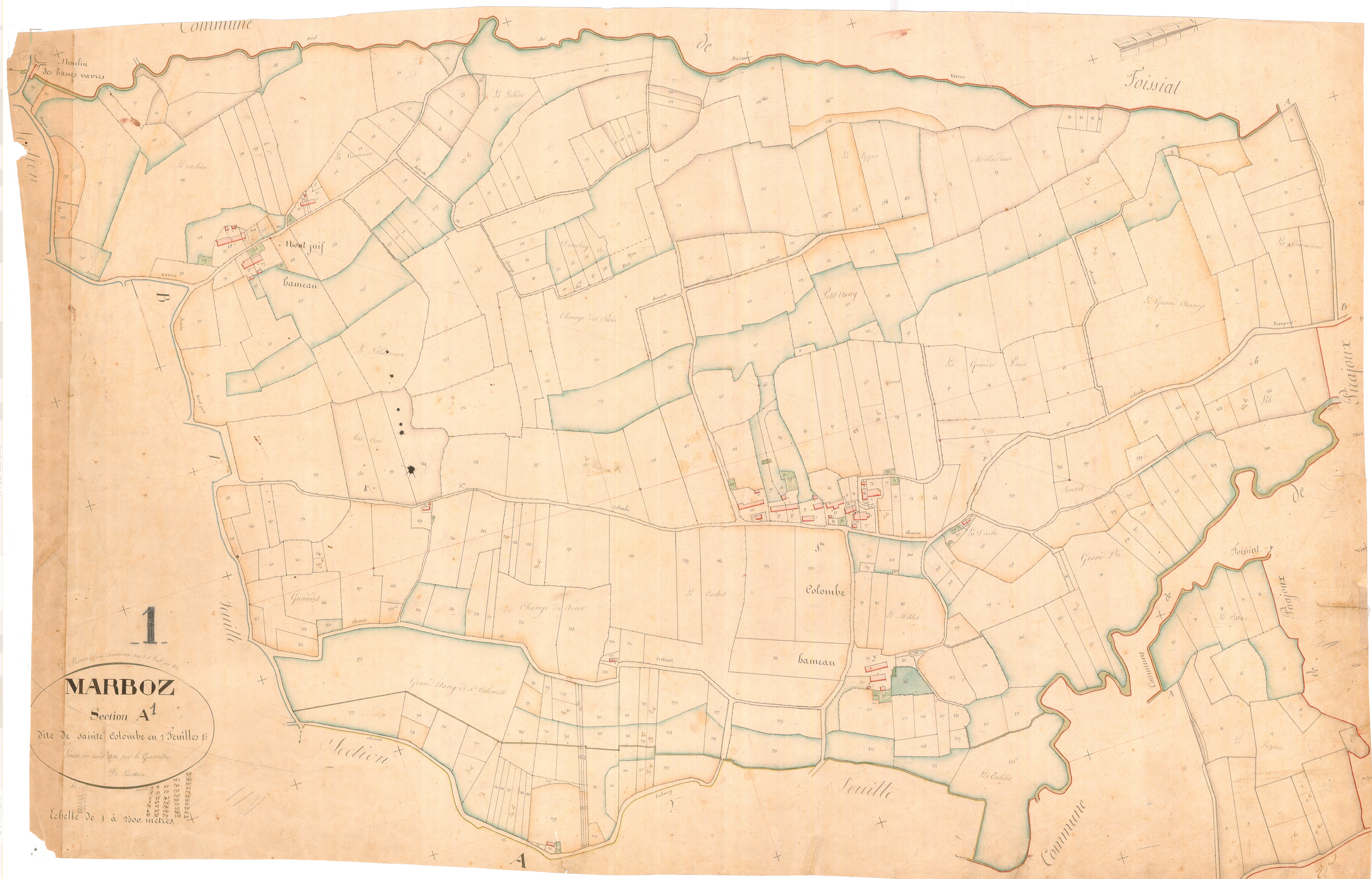 Marboz - 3 P 7242 - 3 P 7242 -  Feuille 1  (1836)