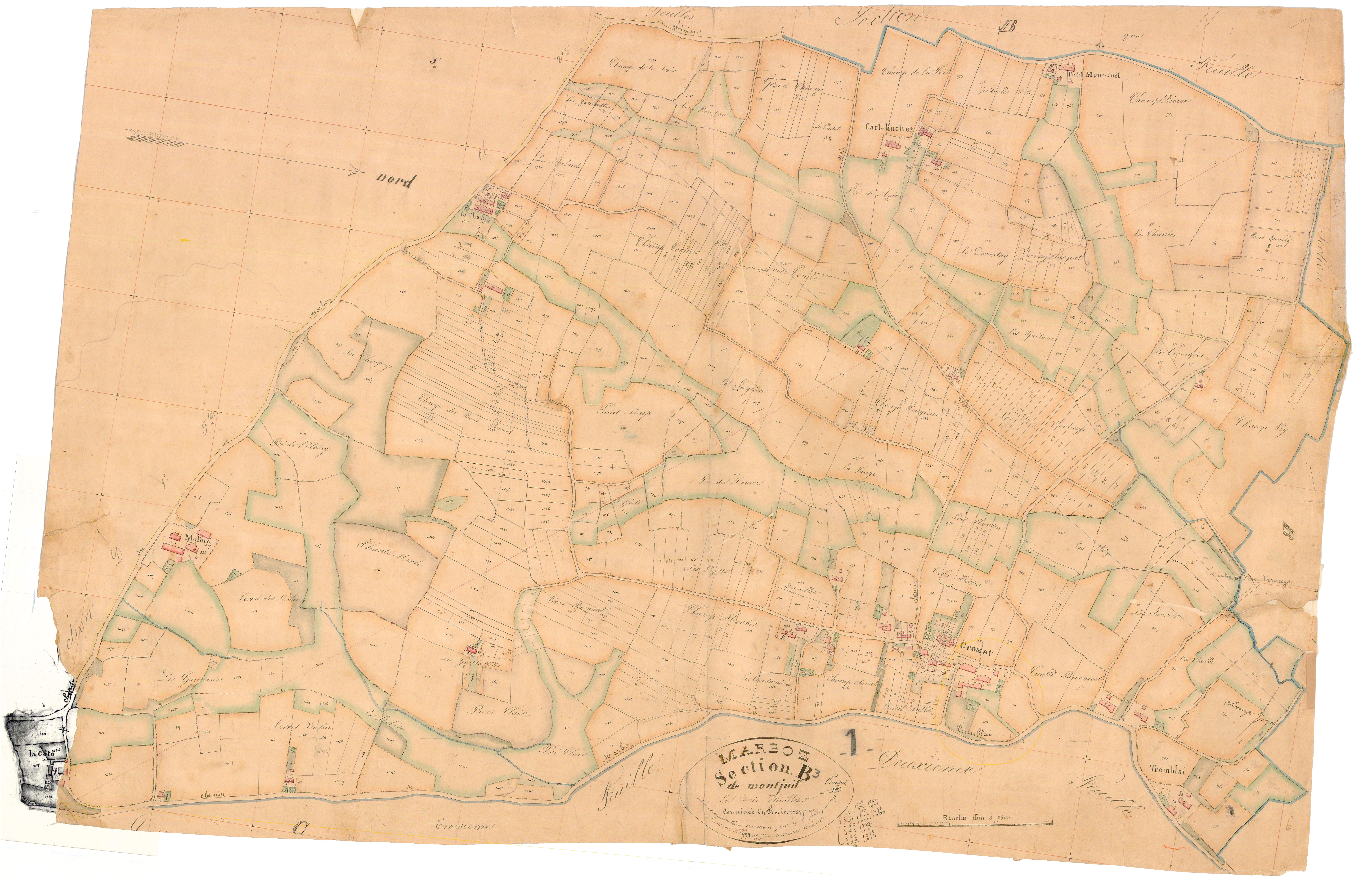 Marboz - 3 P 7246 - 3 P 7246 -  Feuille 3  (1836)