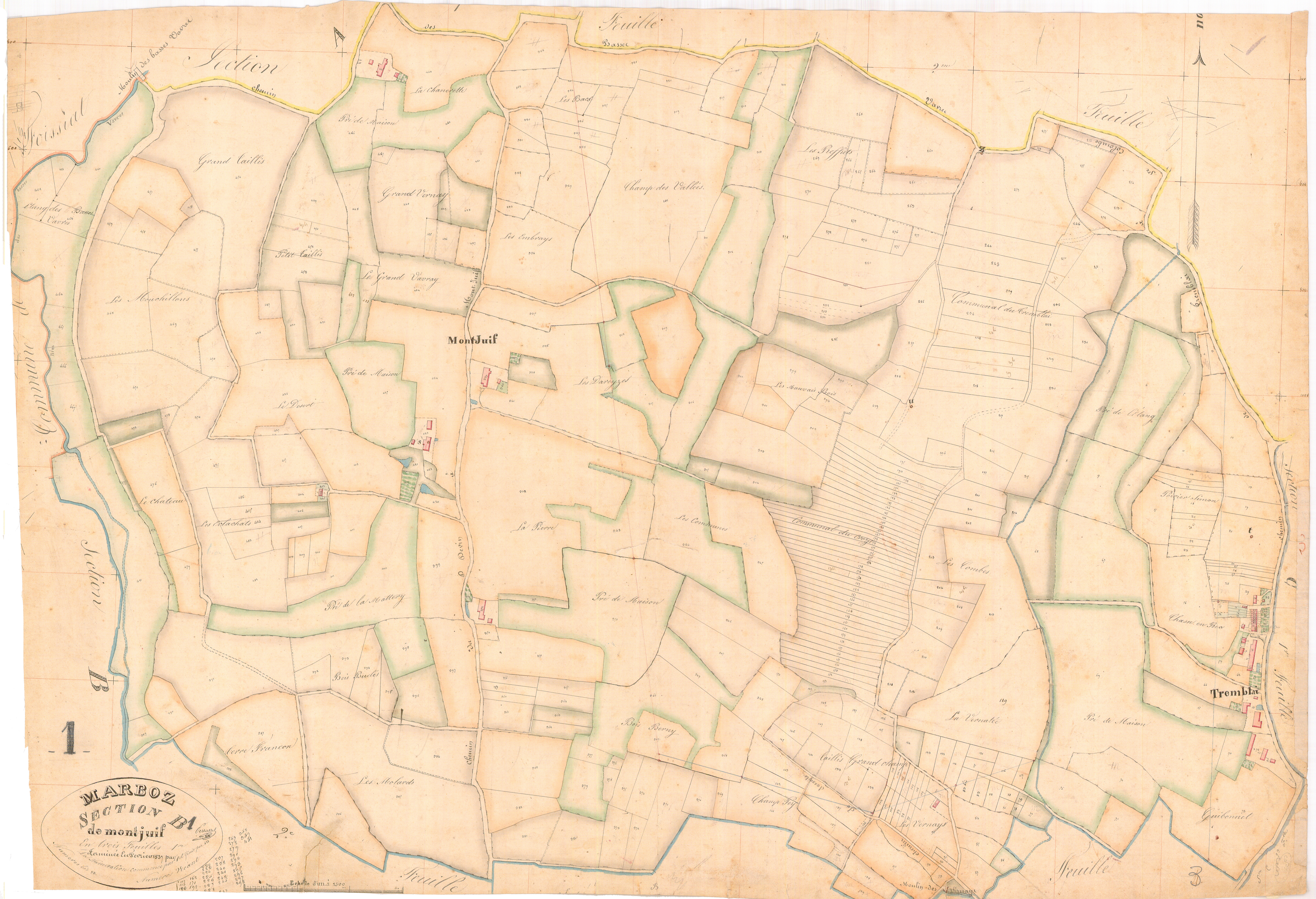 Marboz - 3 P 7244 - 3 P 7244 -  Feuille 1  (1836)