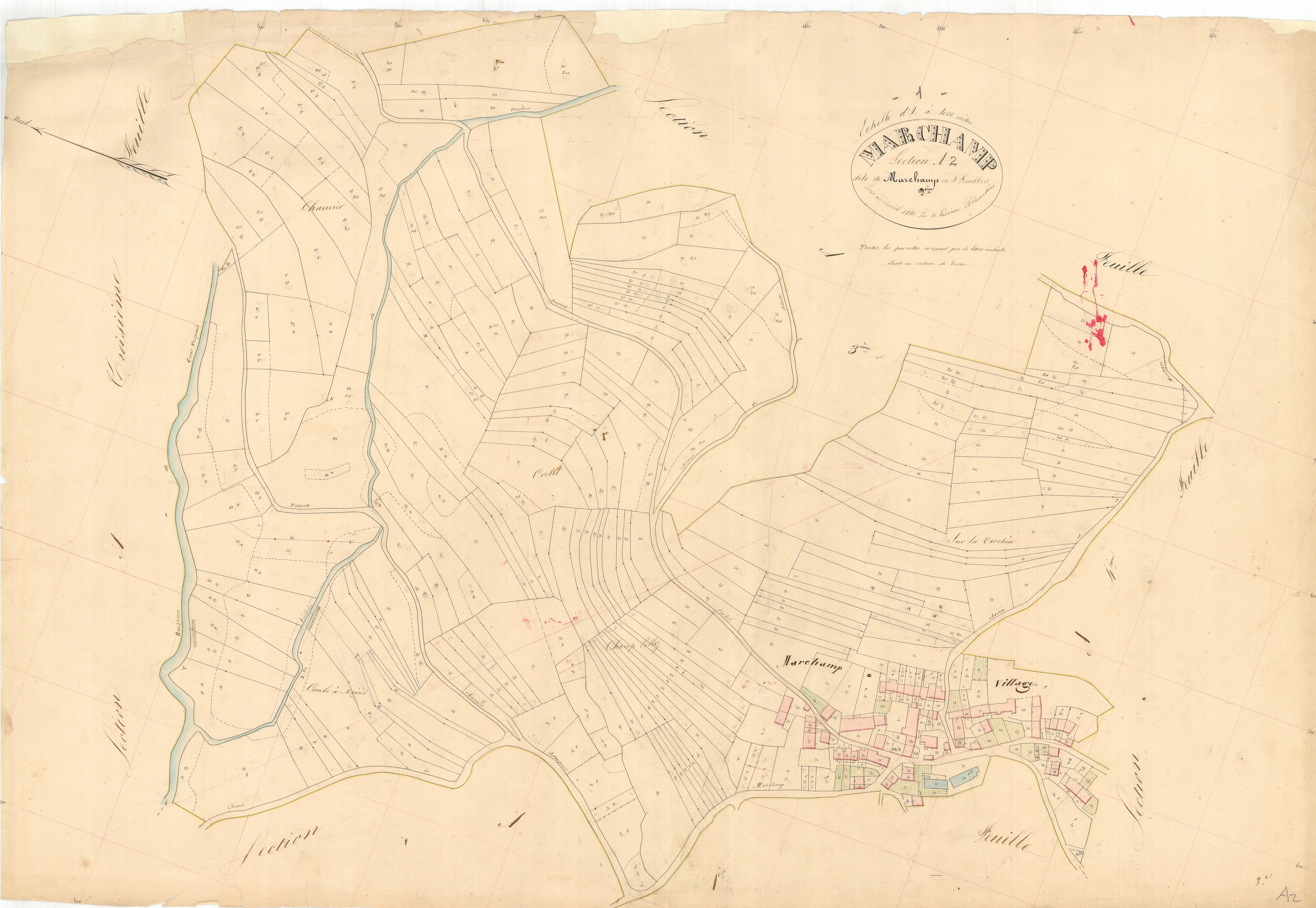 Marchamp - 3 P 7262 - 3 P 7262 -  Feuille 2  (1840)
