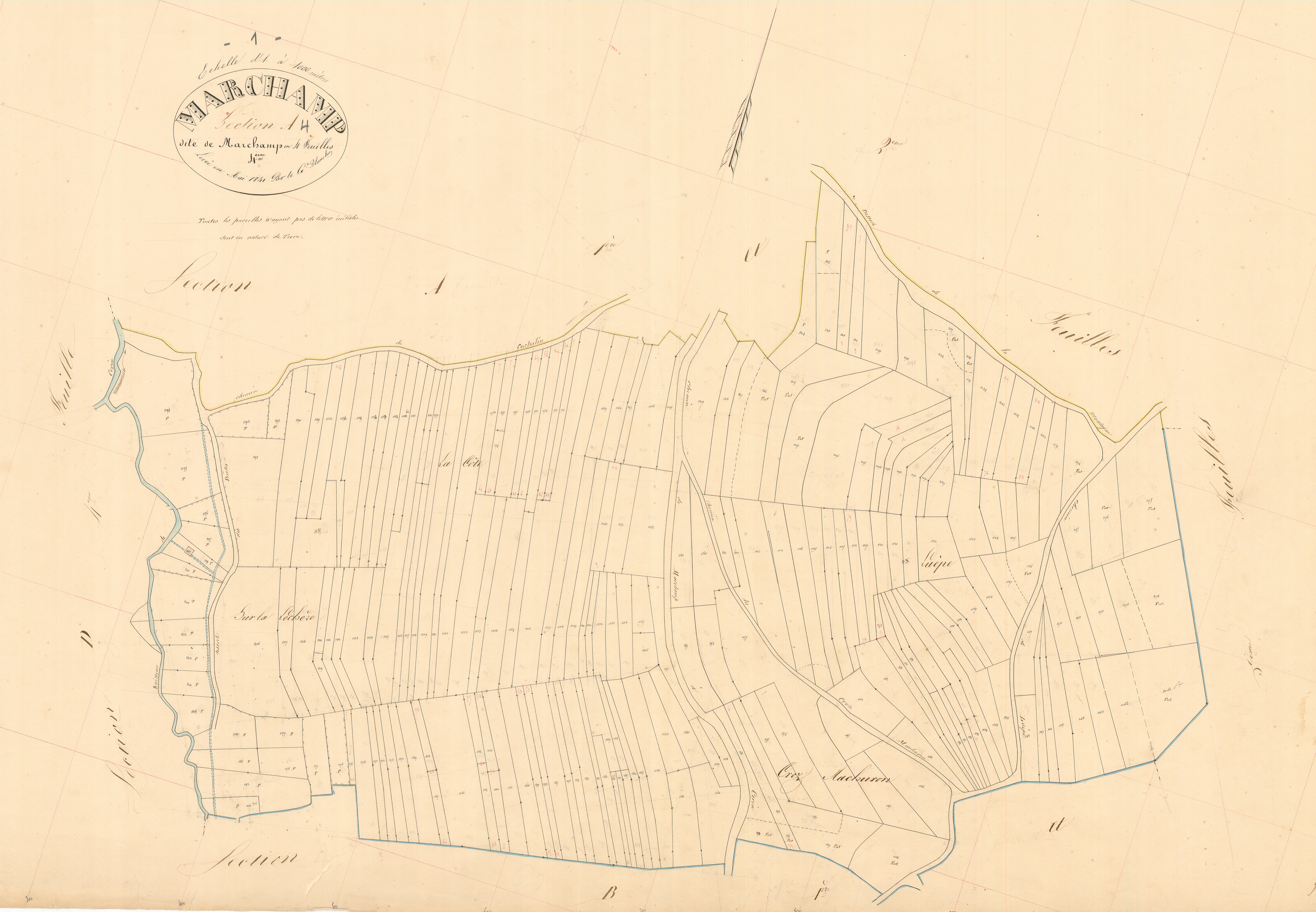 Marchamp - 3 P 7264 - 3 P 7264 -  Feuille 4  (1840)