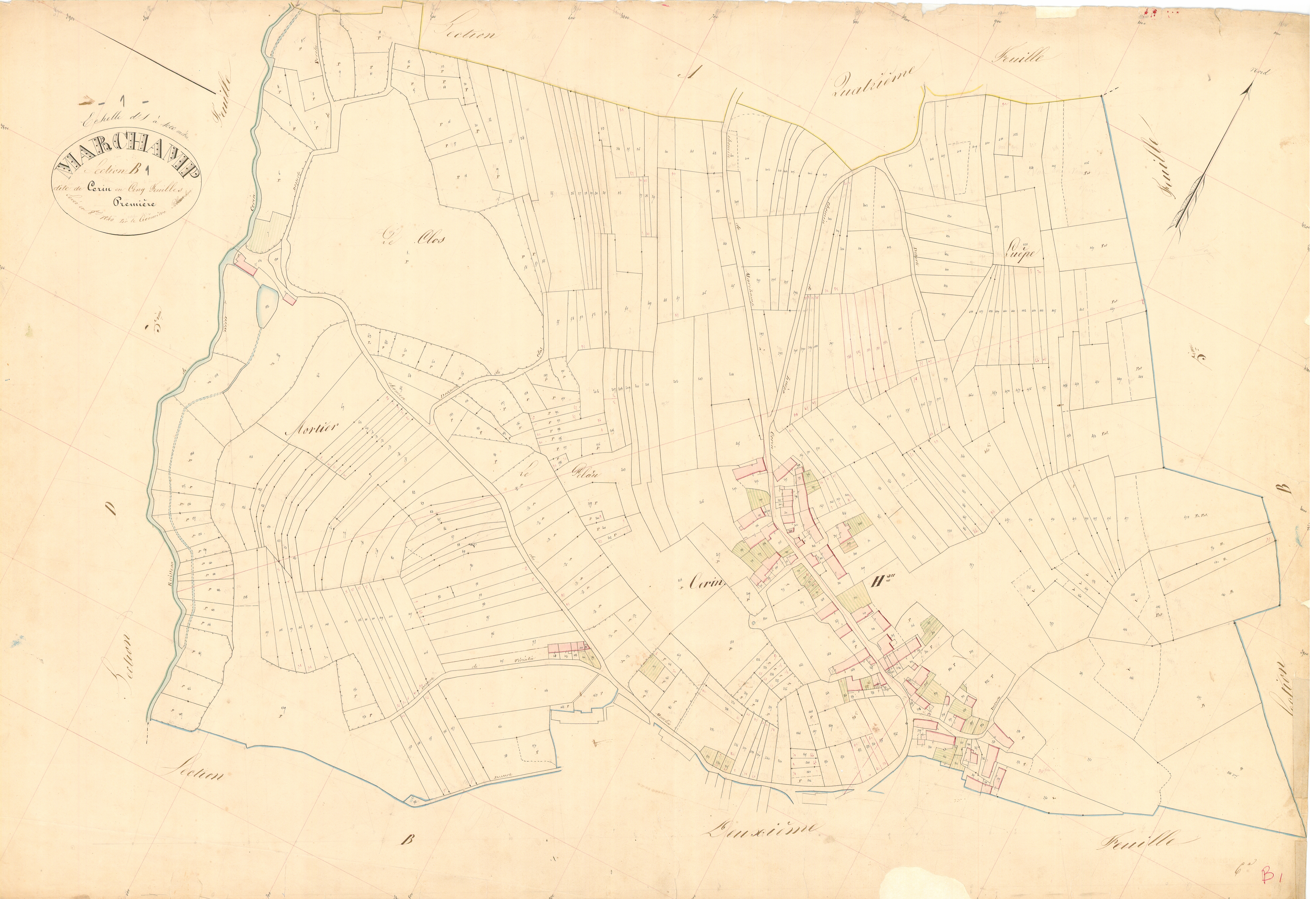 Marchamp - 3 P 7265 - 3 P 7265 -  Feuille 1  (1840)
