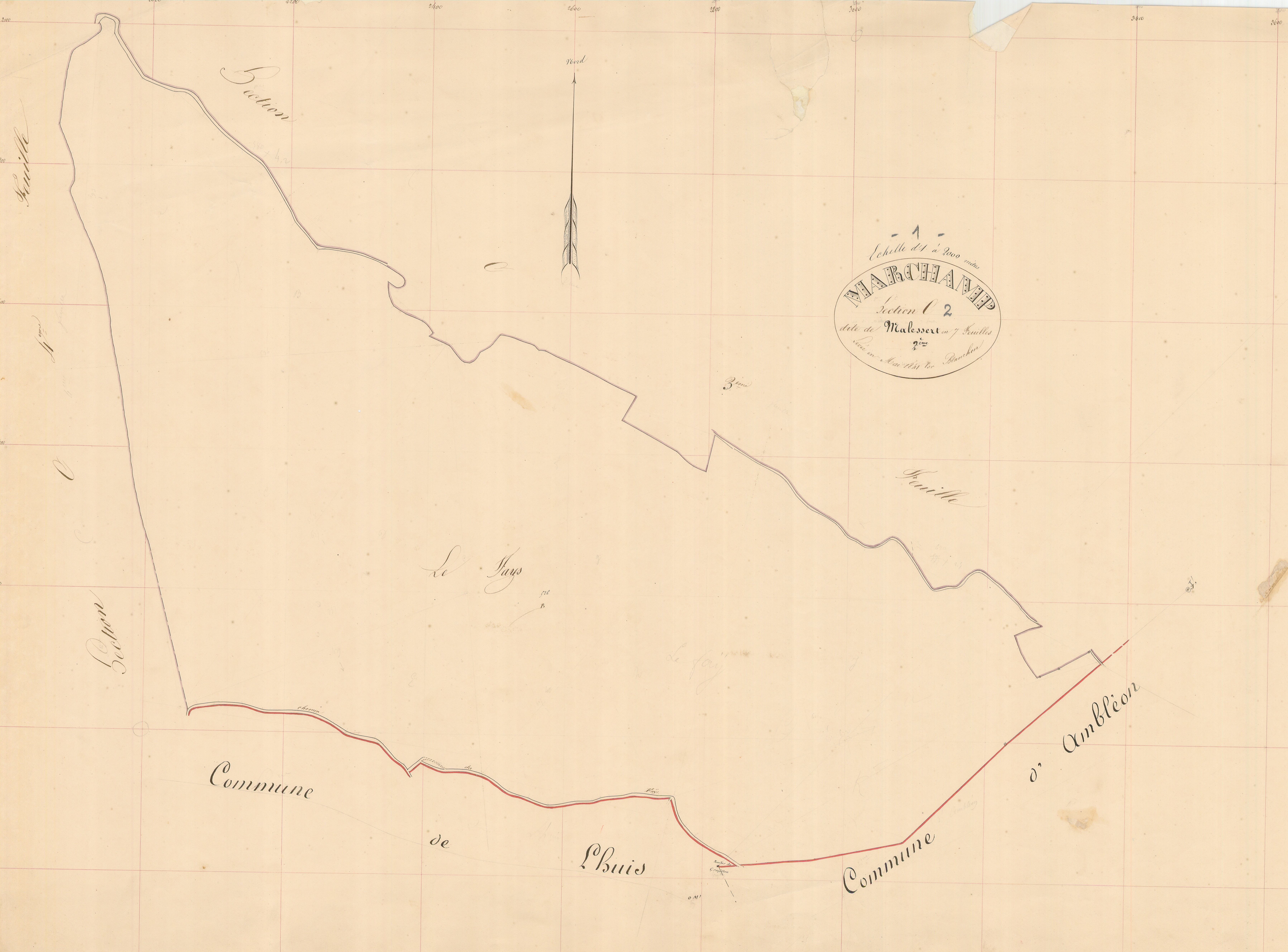 Marchamp - 3 P 7271 - 3 P 7271 -  Feuille 2  (1840)