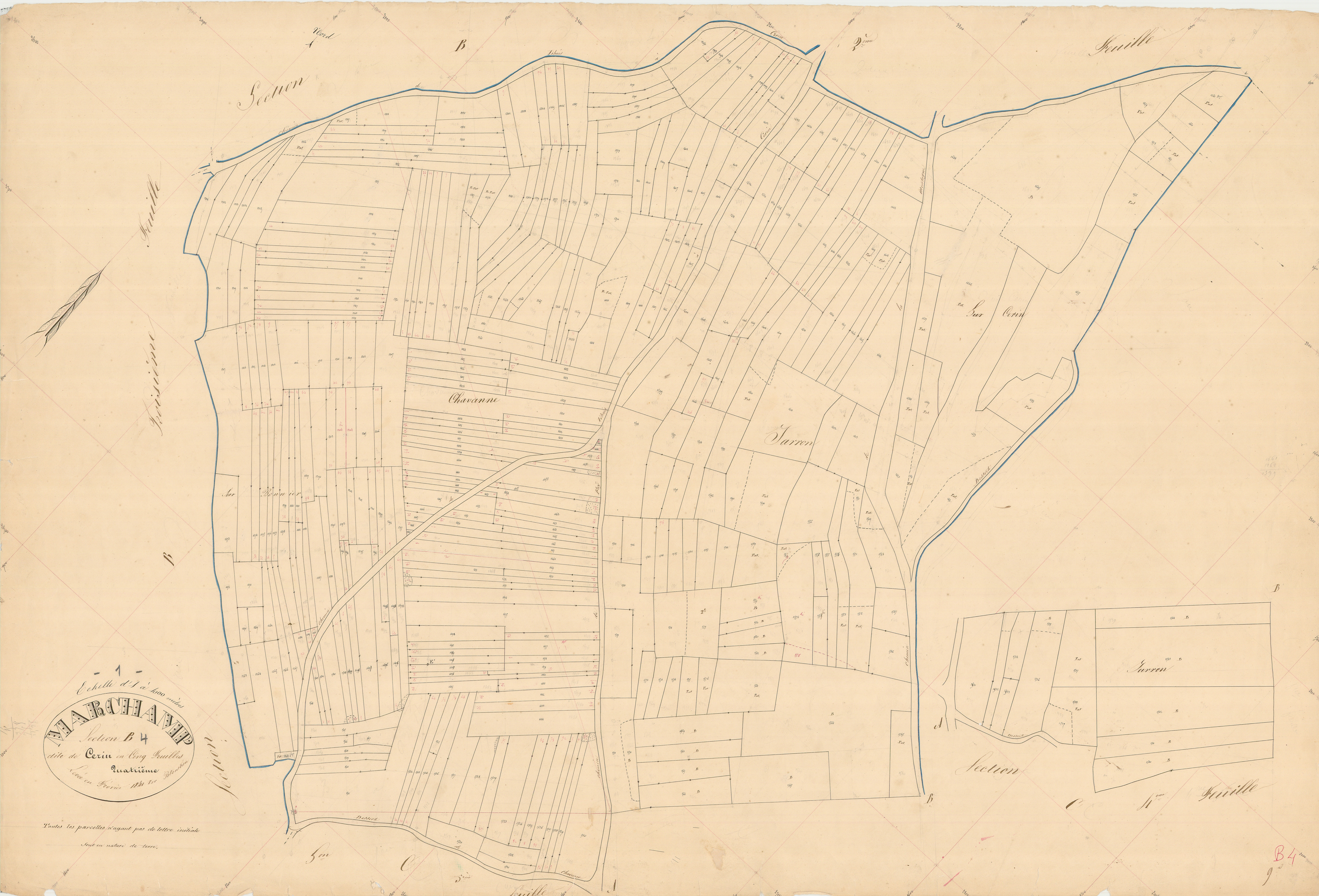 Marchamp - 3 P 7268 - 3 P 7268 -  Feuille 4  (1840)