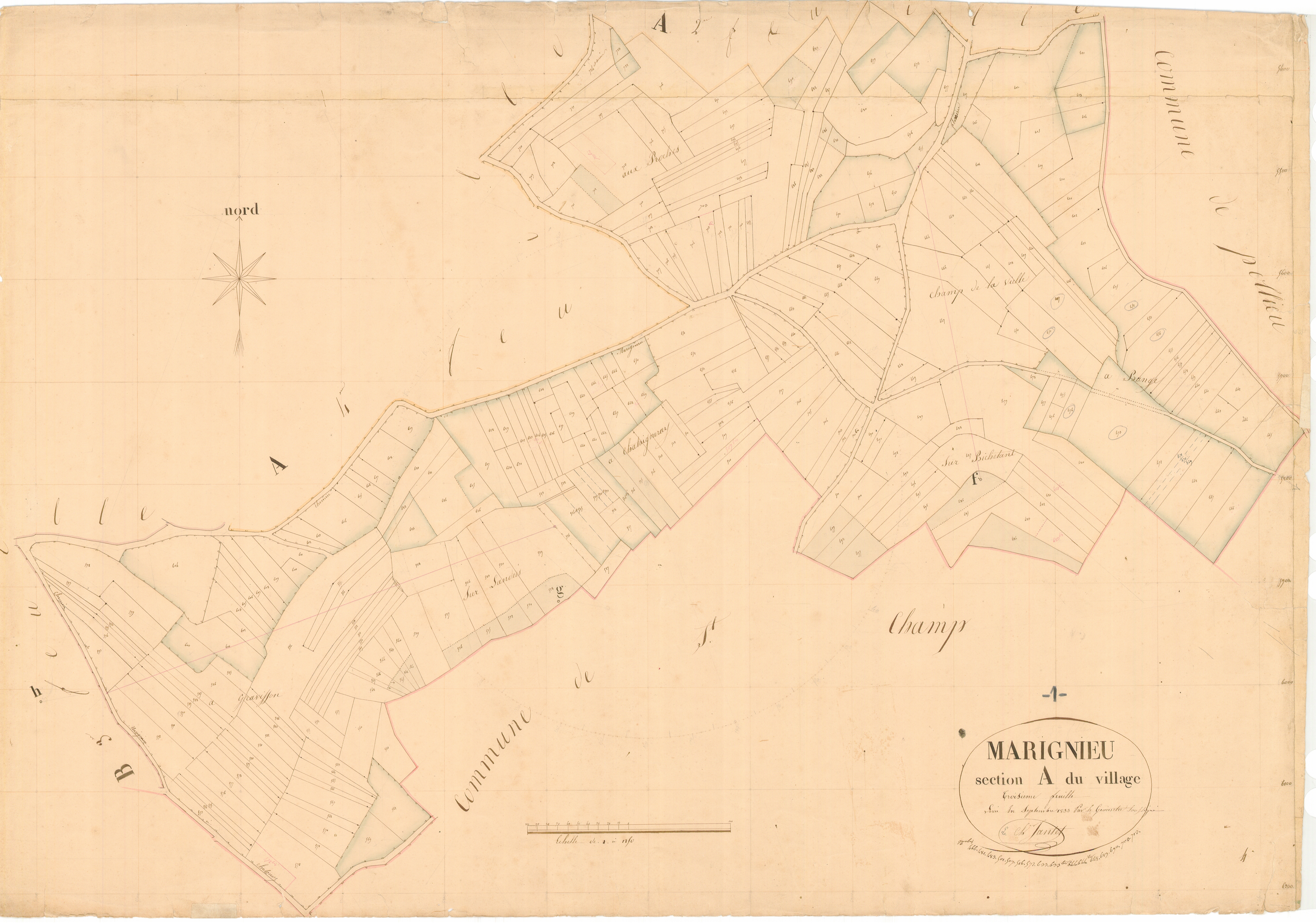 Marignieu - 3 P 7286 - 3 P 7286 -  Feuille 3  (1833)