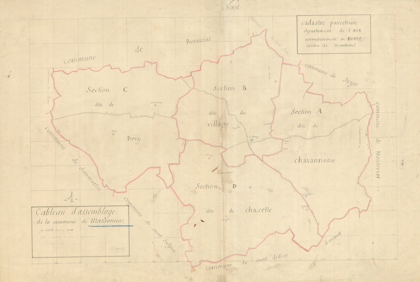 Marsonnas - 3 P 7294 - 3 P 7294 -  Tableau d'assemblage  (1809)