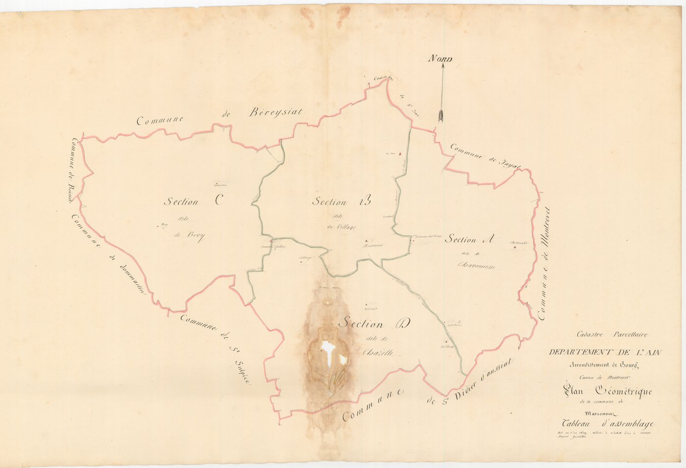 Marsonnas - 3 P 10124-1 - 3 P 10124-1 -  Tableau d'assemblage  (1809)