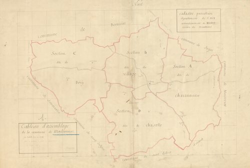 Marsonnas - 3 P 7294 - 3 P 7294 -  Tableau d'assemblage  (1809)