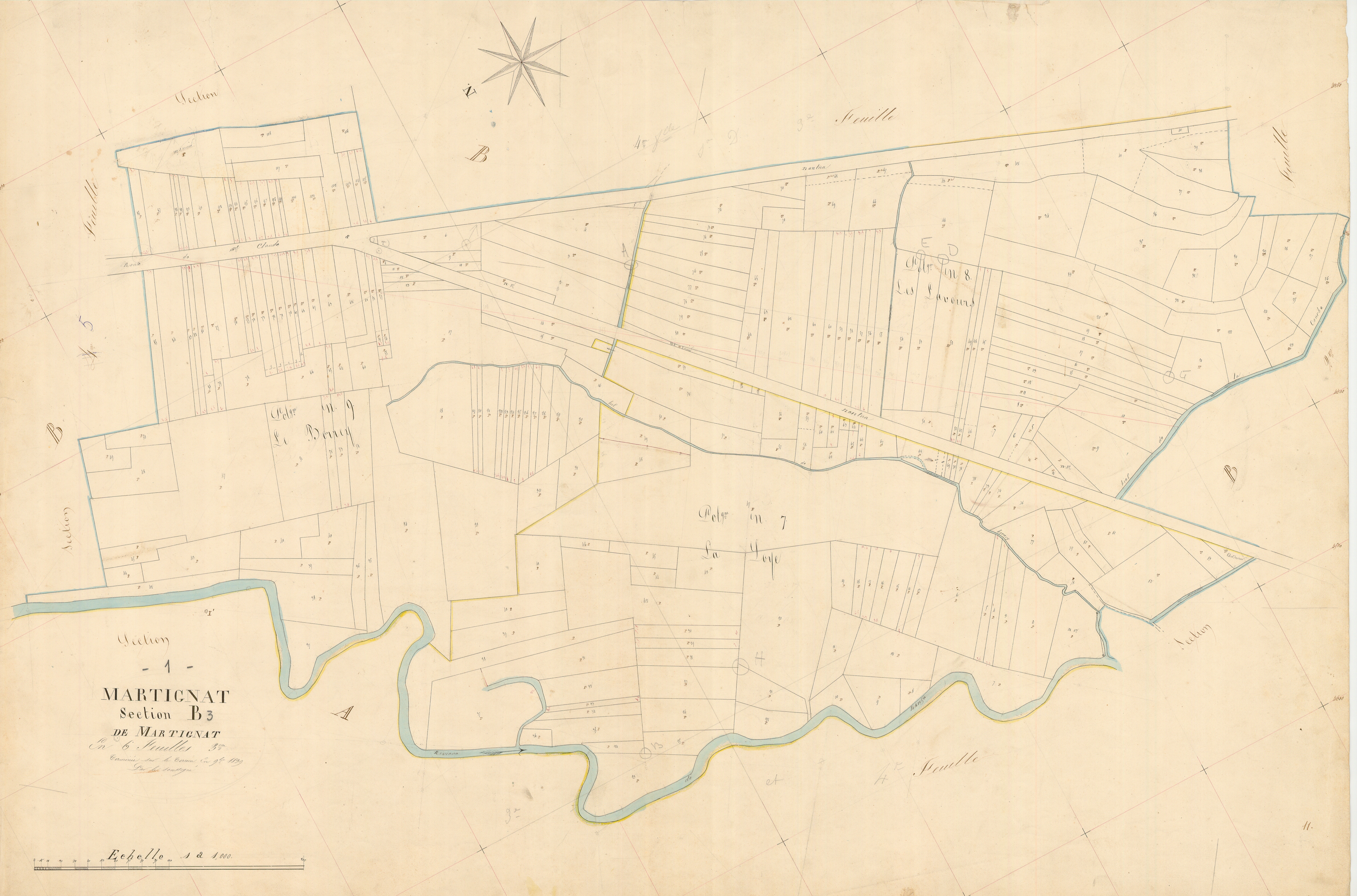 Martignat - 3 P 7311 - 3 P 7311 -  Feuille 3  (1839)