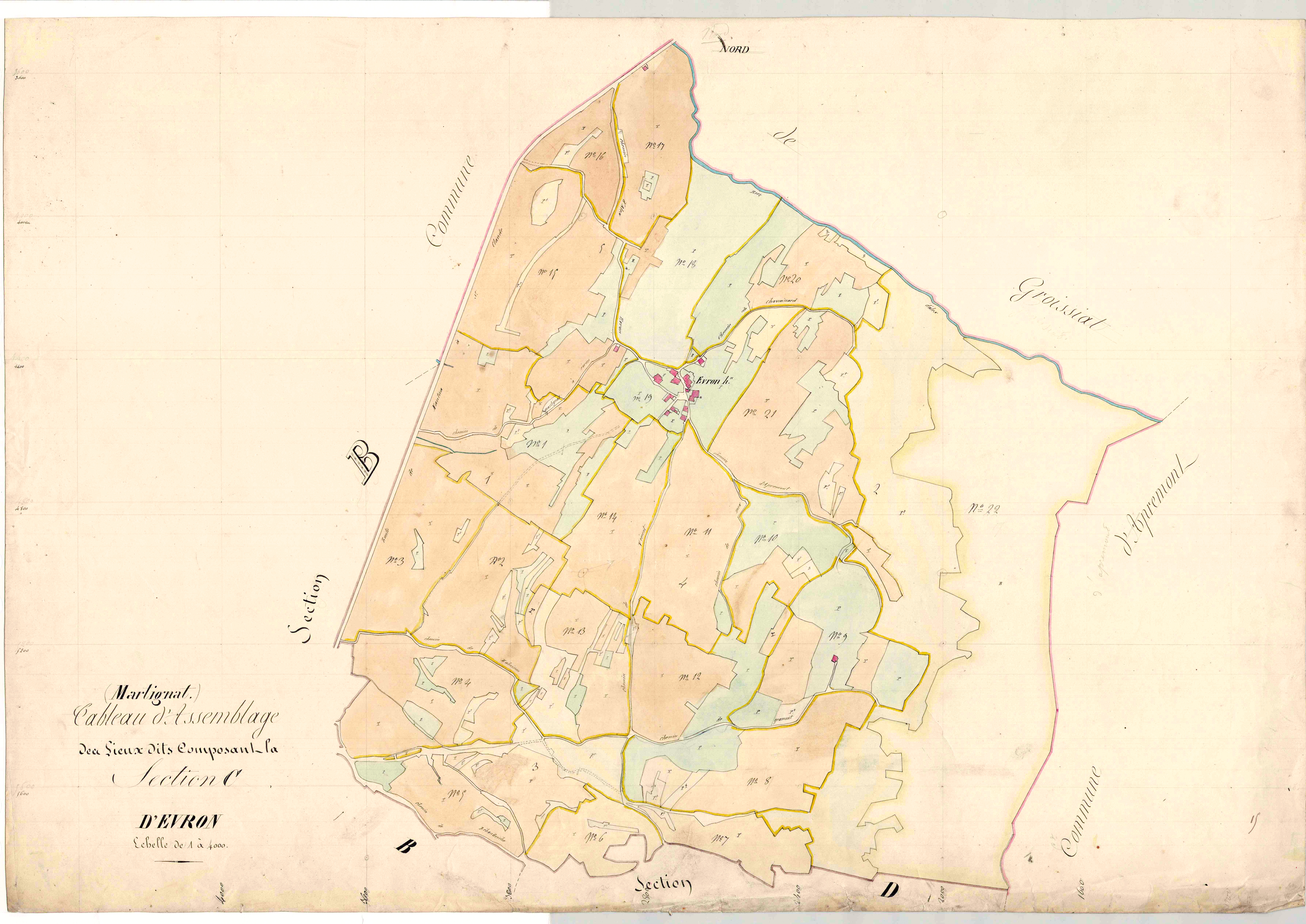 Martignat - 3 P 7302 - 3 P 7302 -  Section C  (1839)